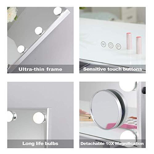 Chamber Wholesale Price Hollywood Makeup Mirror with 12pcs Dimmable LED Light Bulbs for Urban Wall Bedroom Bathroom Decoration