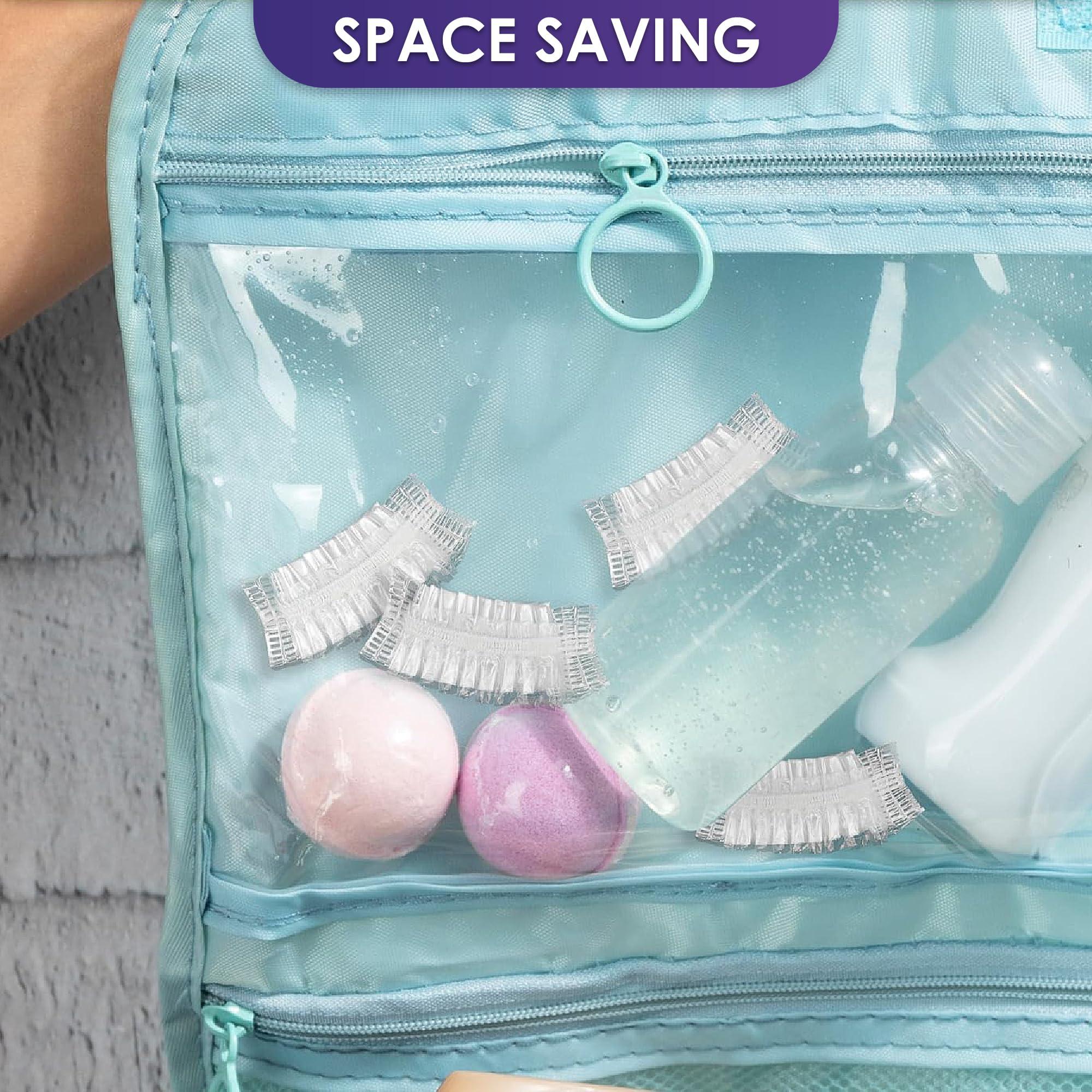 DIMROM 200 Pack Ear Covers for Shower - Disposable Ear Covers for Hair Dye Shower Ear Covers Ear Shower Caps for Adults - Ear Caps for Shower Plastic Ear Covers for Showering Waterproof Ear Covers for Shower