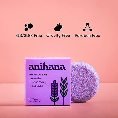 ANIHANA ANIHANA Shampoo Bar for Thin Fine Oily Hair Gives Hair Volume & Body Natural Healthy Look and Shine Paraben Free Lavender and Rosemary 2.29 oz