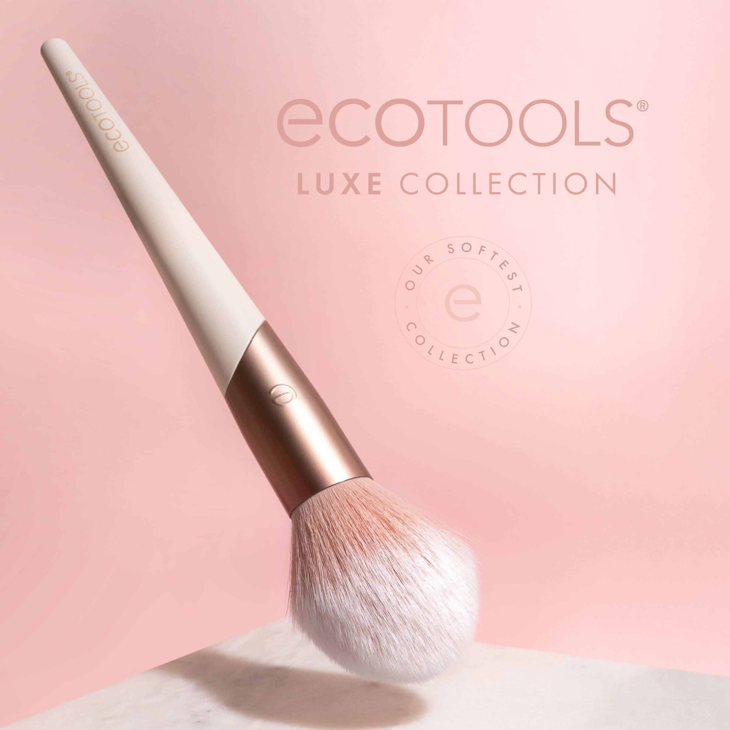 EcoTools EcoTools Ecofriendly Luxe Flawless Foundation Makeup Brush for Liquid & Cream Foundation, Dense, Synthetic Bristles, Eco-Friendly Premium Quality Makeup Brush, Vegan & Cruelty-Free, 1 Count