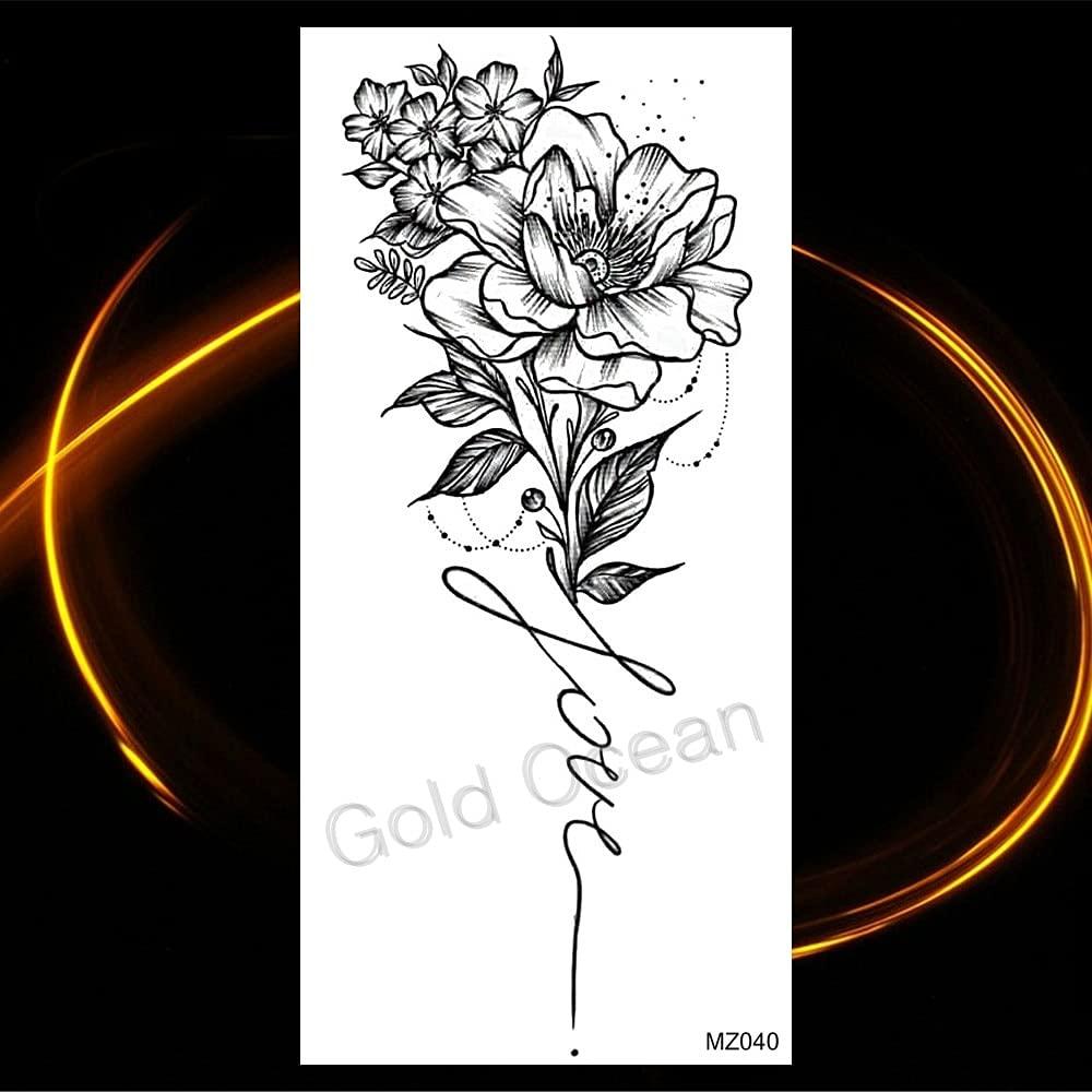 TTHUONG THATHU Diamond Lion Temporary Tattoos For Men Gangster Geometric Tatoos Death Skull Planet Moth Star Warrior Tattoo