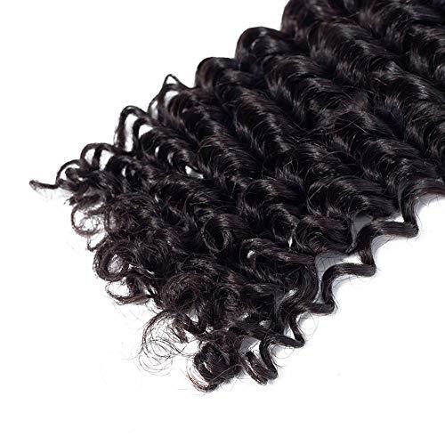 ISEE ISEE Hair 8A Grade Brazilian Deep Wave Virgin Hair Brazilian Curly Human Hair Weave 3 Bundles With 4"x4" Lace Closure Unprocessed Natural Human Hair Extensions (121416&10closure)