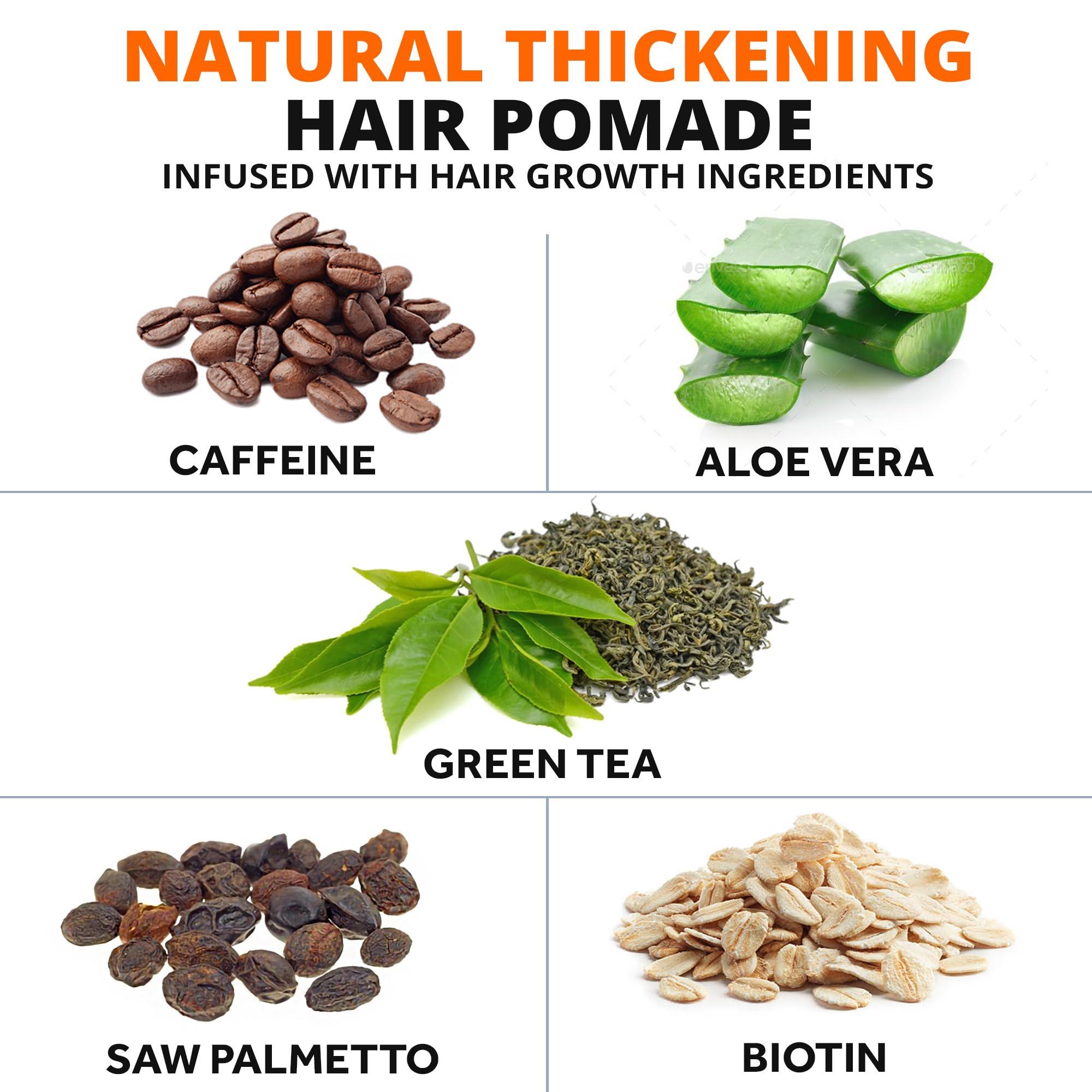 FOLLICLE BOOSTER Thickening Pomade with Hair Growth Benefits - Strong Hold, Water-Based, Matte Finish for Men\'s Styling and Hair Loss Prevention