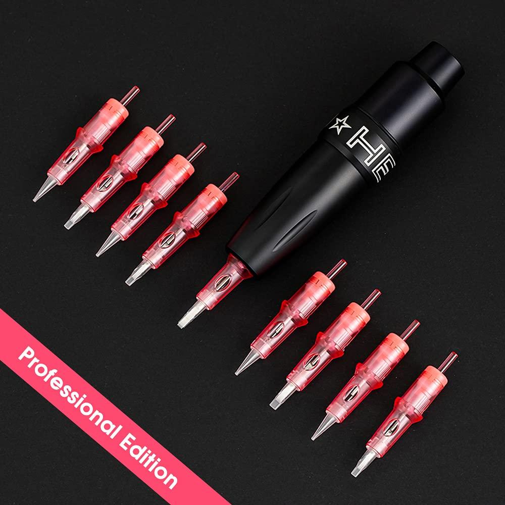 Ambition Ambition 20Pcs Disposable Tattoo Cartridge Needles Bugpin 3RL - 0.18MM Permanent Makeup Eyebrows Eyeliner Lips & SMP Tattoo Cartridge Supplies for Rotary Tattoo Pen Machine (0603RL)