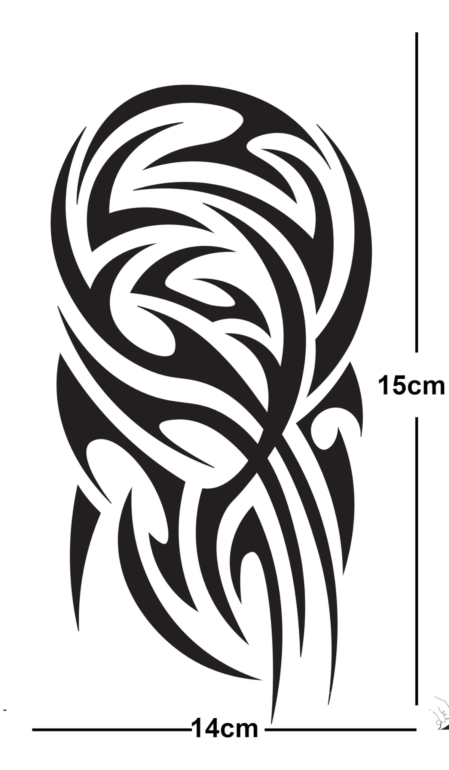 Tatodays Tatodays Temporary tattoo Hawaiian Maori shoulder stick on black Maori tribal body art sticker transfer for arms shoulder Aztec Polynesian Samoan for adult men and women luau fancy dressparty