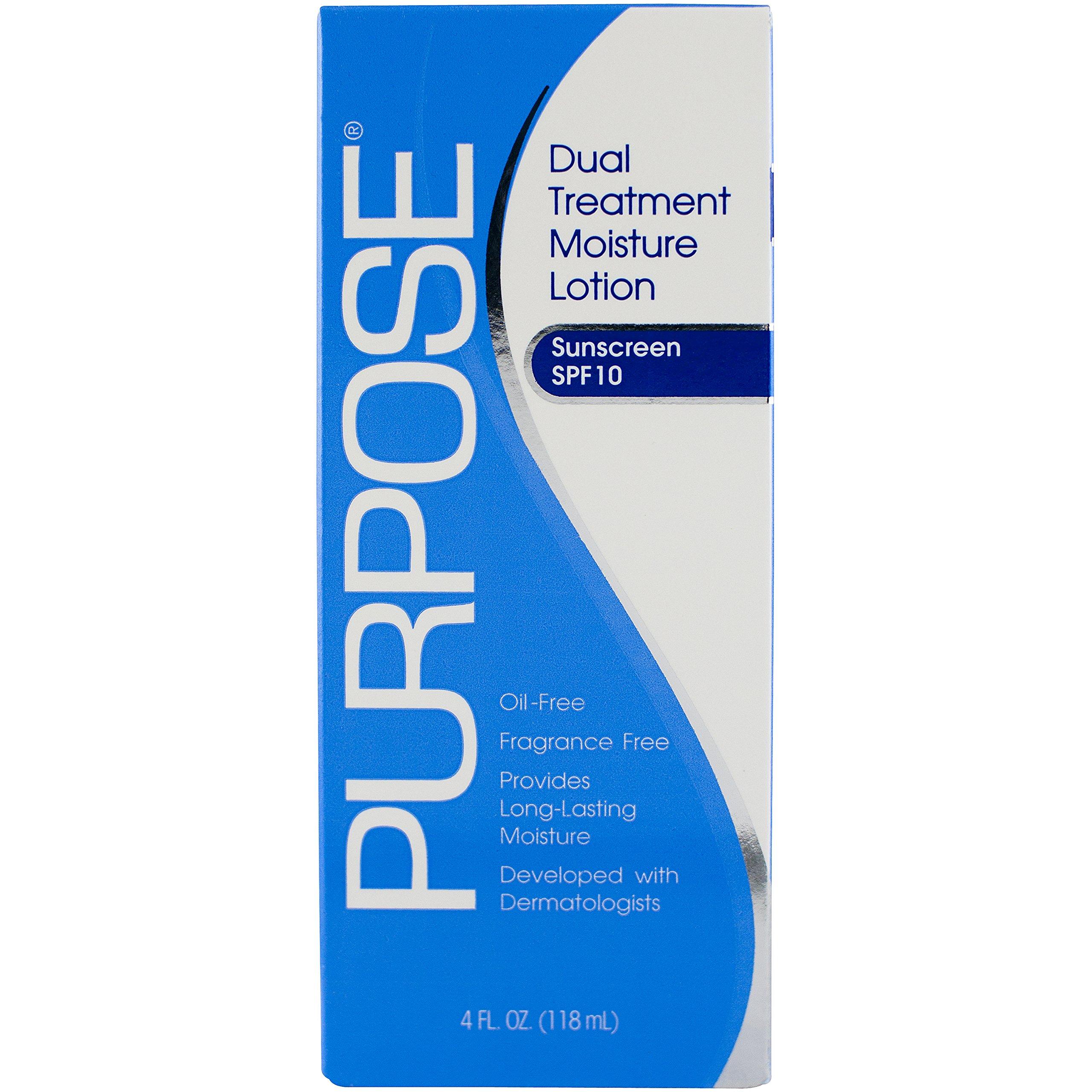 With a Purpose Purpose Dual Treatment Moisture Lotion with SPF 10, 4 Ounce Bottle