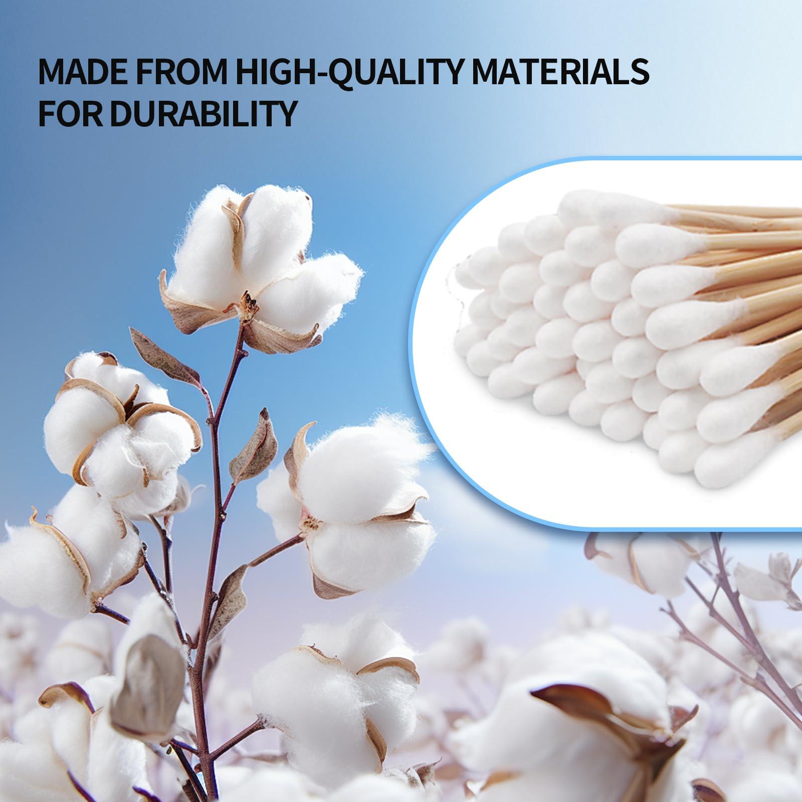 crayBG Long q Tips for Cleaning 10 Inch, 100pcs Cotton Swabs, Long 10\" Cotton Tipped Applicators with Large 1/2\" Diameter Swab - Non-sterile