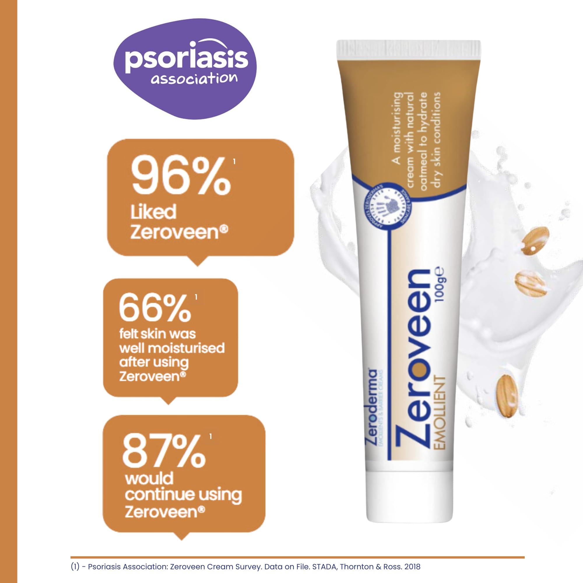 Zeroderma Zeroderma Zeroveen Emollient 100g - 2In1 Moisturising Cram and Wash with Natural Oatmeal