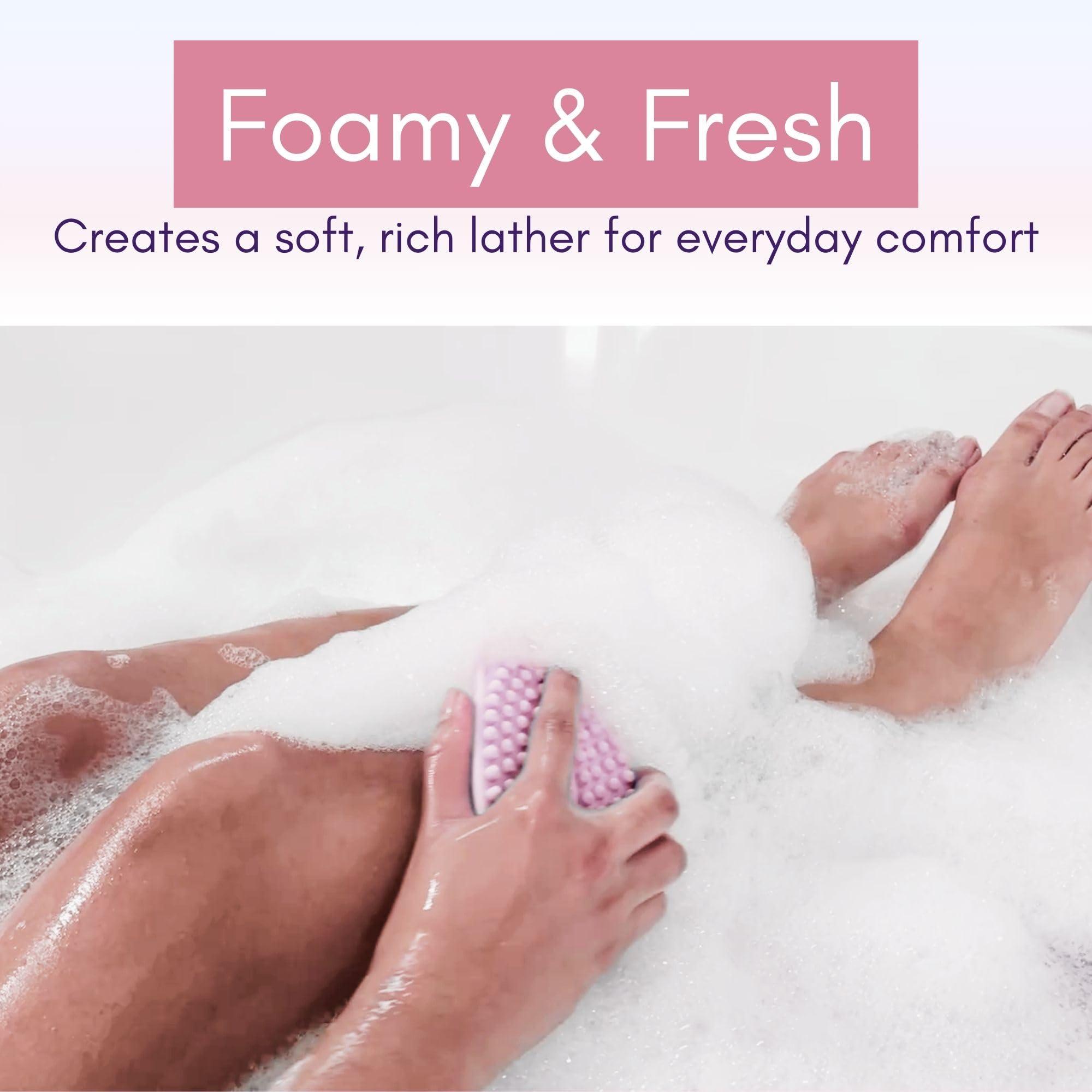 Avilana Avilana Silicone Exfoliating Body Scrubber Dual-Sided Silicone Loofah for Shower, Body Scrubber for Men & Women, Gentle Loofa Alternative, Easy-to-Clean Silicone Body Scrubber (Marbled with Silver)