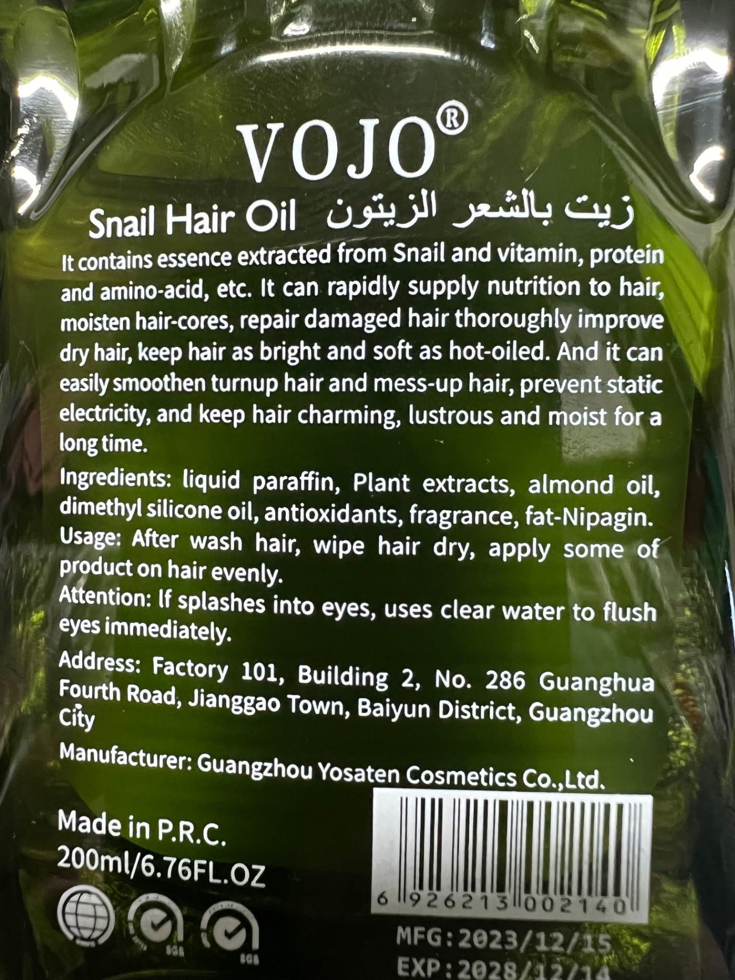 Generic Generic OLIVE SNAIL HAIR OIL FOR ALL TYPES HAIR 200ML 6.7FL.OZ, OFF WHITE