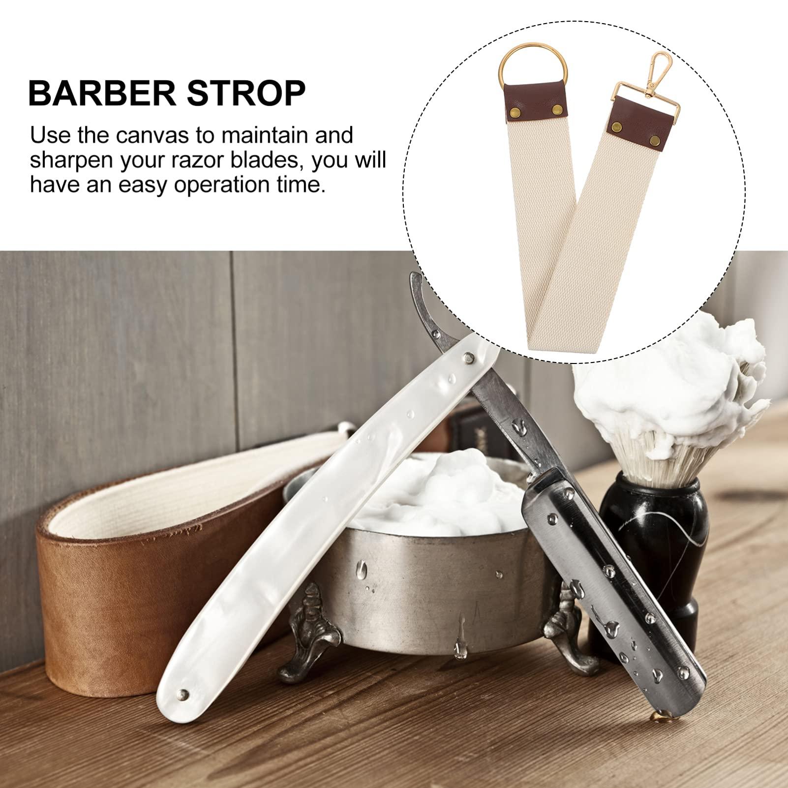Didiseaon Didiseaon 3pcs Barber Razor Sharpener for Straight Razor Old Fashion Straps to Sharpen Blades Canvas Sharpening Strop