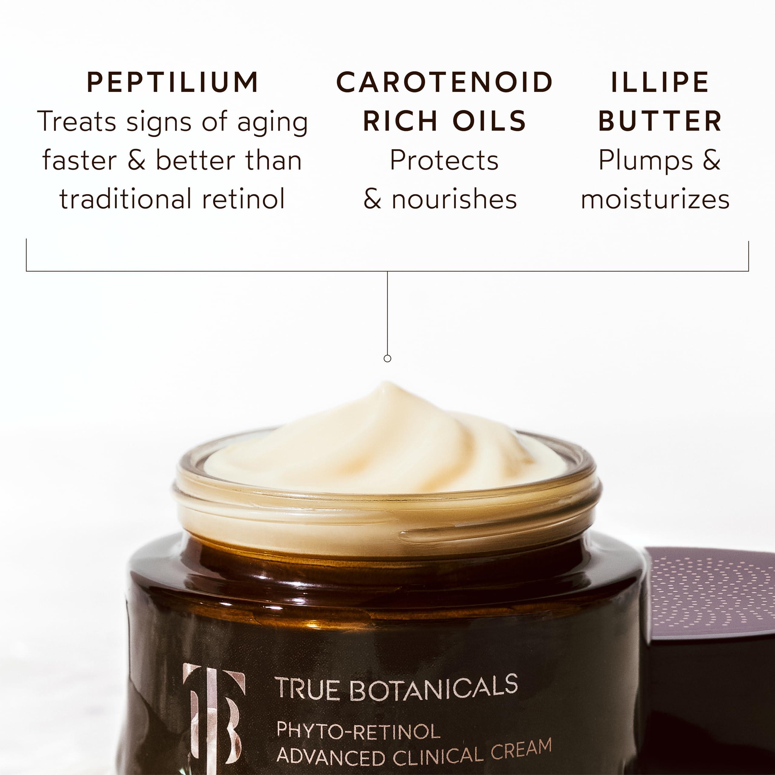 True Botanicals True Botanicals Phyto Retinol Advanced Clinical Cream | Anti-Aging Serum | Retinol Alternative | Targets & Reduces Fine Lines & Wrinkles | Dermatologist Tested, All Natural, Vegan | 1 fl oz | 30 ml