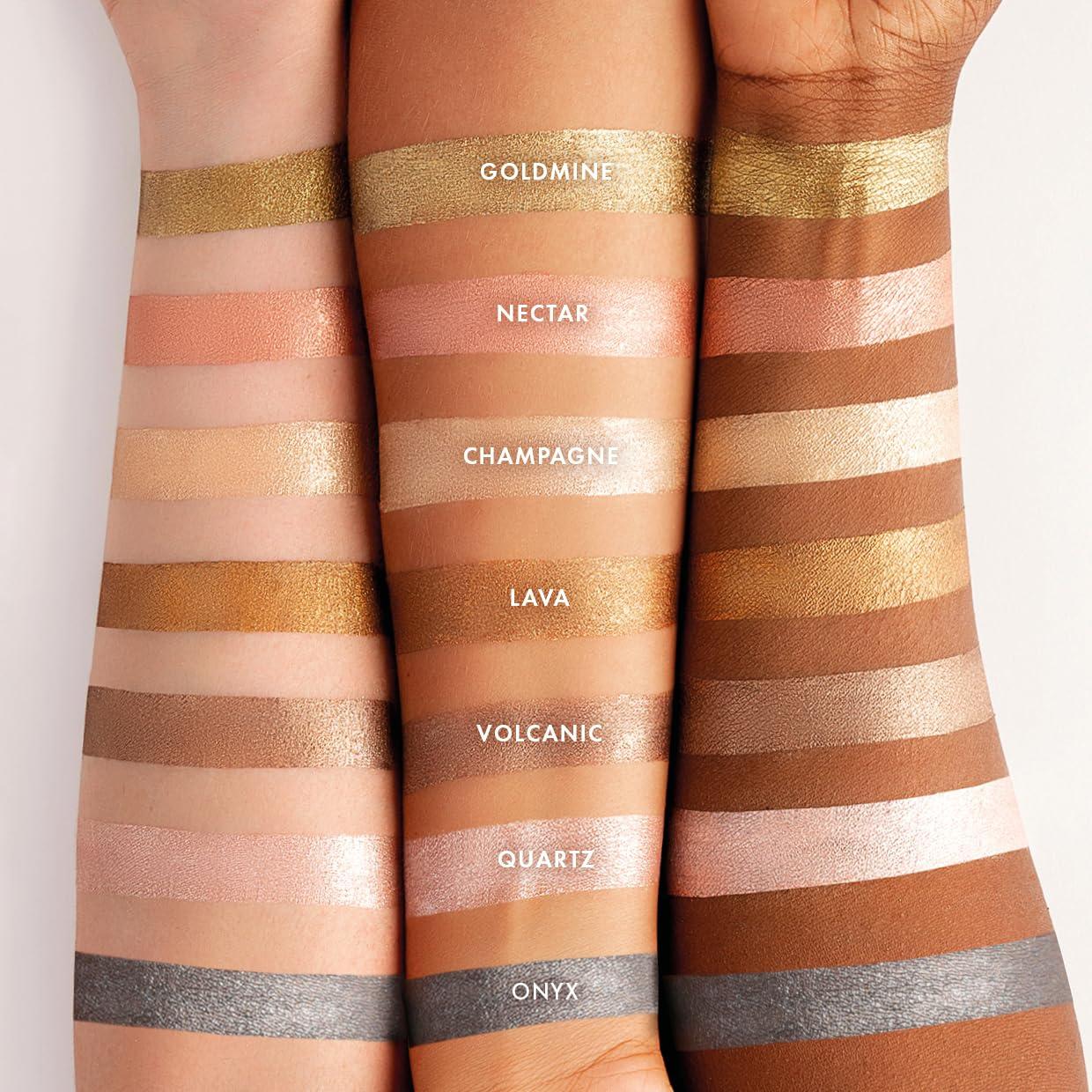 ICONIC LONDON ICONIC LONDON Glaze Crayon | Dual Ended Eyeshadow Stick for Sparkling, Wet-Look Glazed Effect, Cruelty Free, Vegan Makeup, Onyx (Gunmetal) 0.92 oz