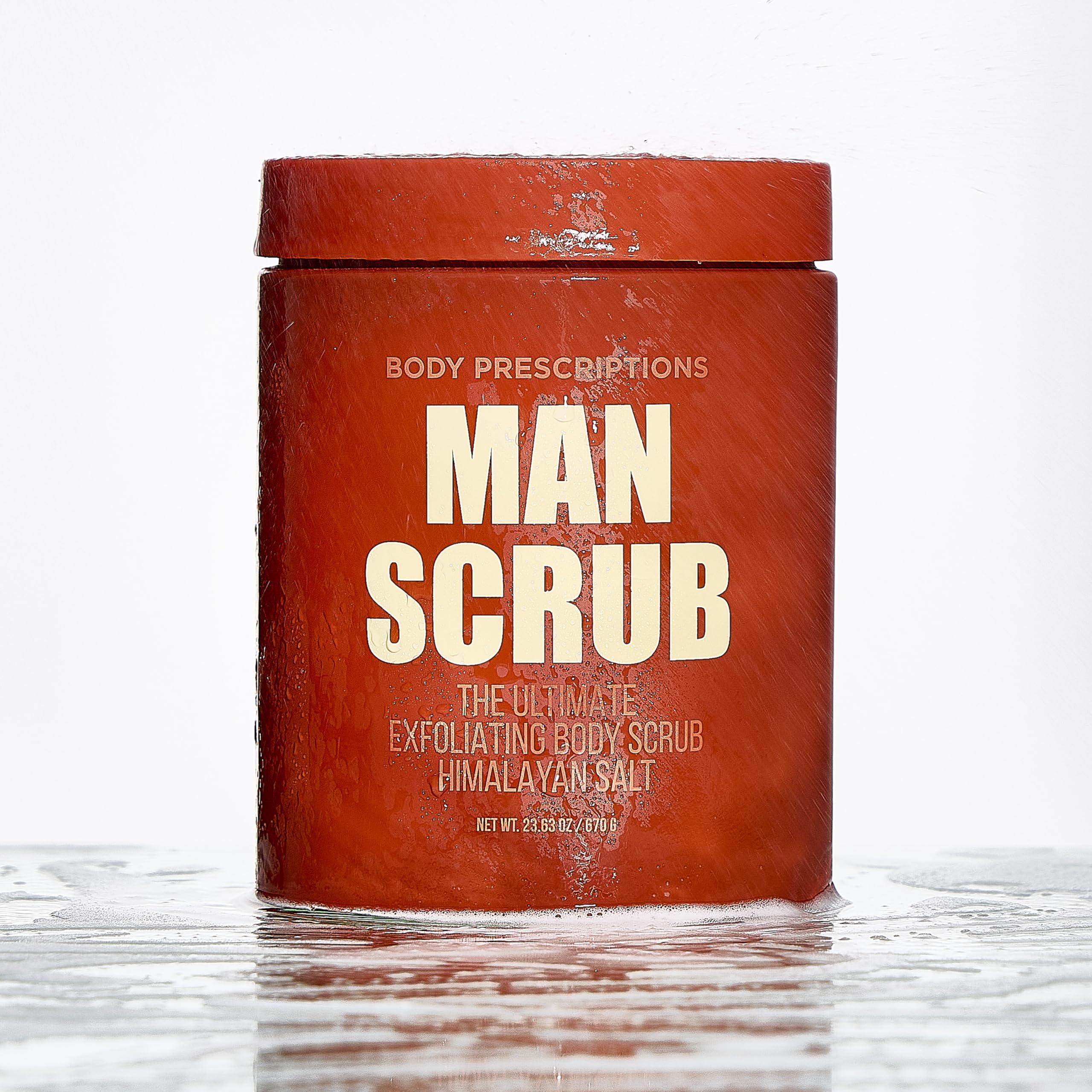 Body Prescriptions Body Prescriptions Mens Exfoliating Body Scrub  Ultimate Skin Cleansing Wash in Jar with Twist-Top Lid, For All Skin Types, 21 Ounce (Pack of 2), Himalayan Salt