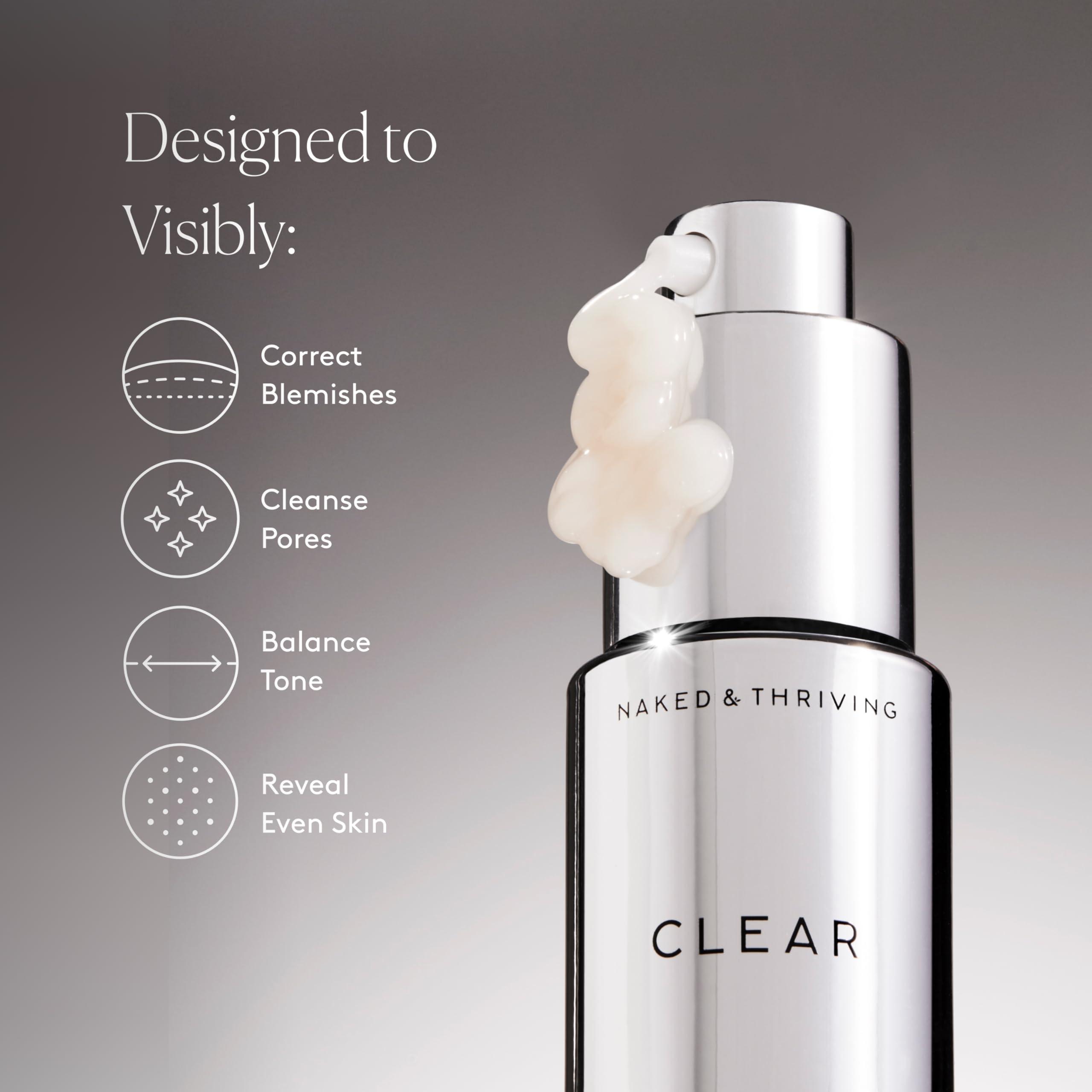 Naked & Thriving Naked & Thriving Clear Blemish & Pore Correcting Gel - Naturally-Derived With 3 Gentle Acids to Help Unblock & Cleanse: Salicylic, Shikimic, Mandelic