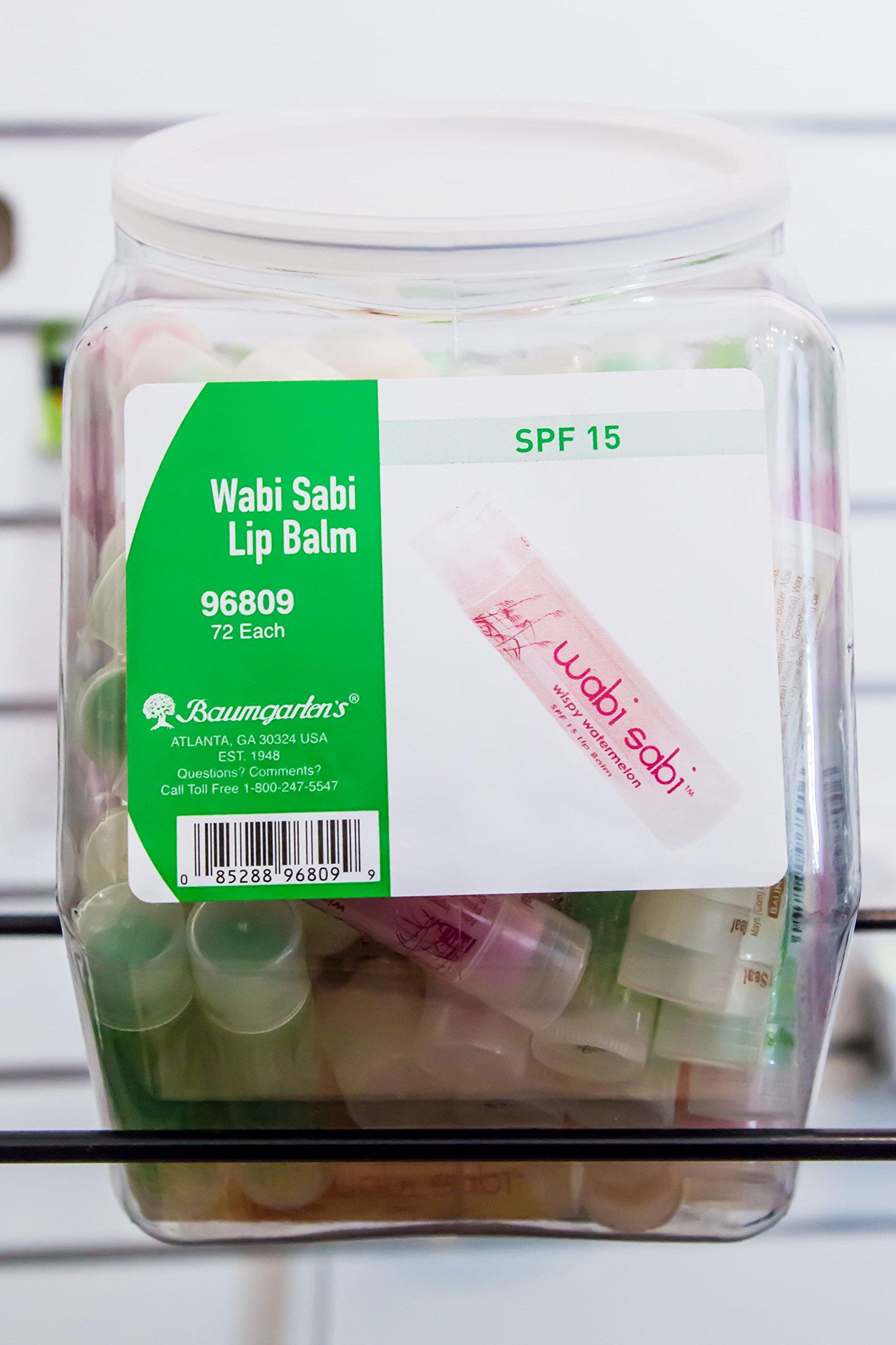 Baumgartens Baumgartens Wabi Sabi Lip Balm Hexagonal Tub Display of 72 Assorted Colors (96809)