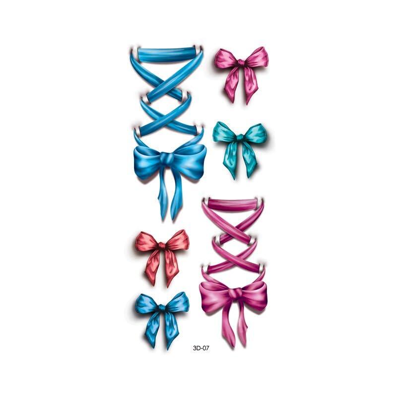 TTHUONG THATHU Fashion 3D Temporary Tattoos Painting Sexy Bow Tattoo Sticker On Women Body Paint Transfer Tattoo
