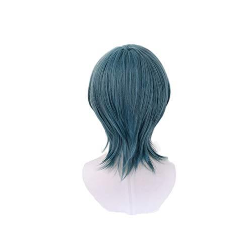 Junww Junww Fire Emblem ThreeHouses Male Byleth Beleth Blue Short Wig Cosplay Costume Heat Resistant Synthetic Hair Men Party Role Play Wigs