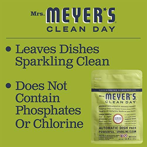 MRS. MEYER\'S CLEAN DAY MRS. MEYER\'S CLEAN DAY Automatic Dishwasher Pods, Lemon Verbena, 20 Count
