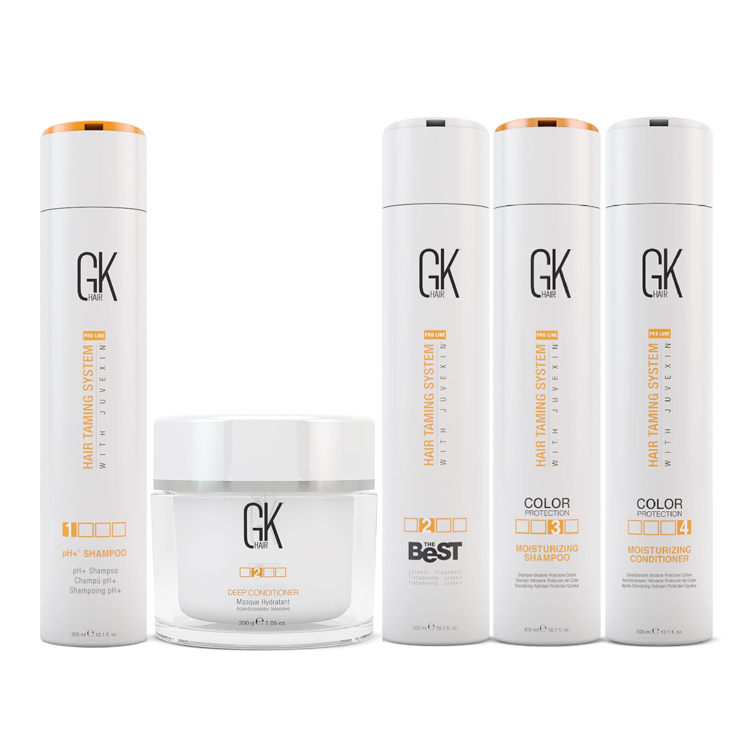 GK HAIR GK Hair Signature Collection: Pre-Treatment, Smoothing Keratin, Deep Conditioning, and Daily Moisture for Ultimate Hair Transformation