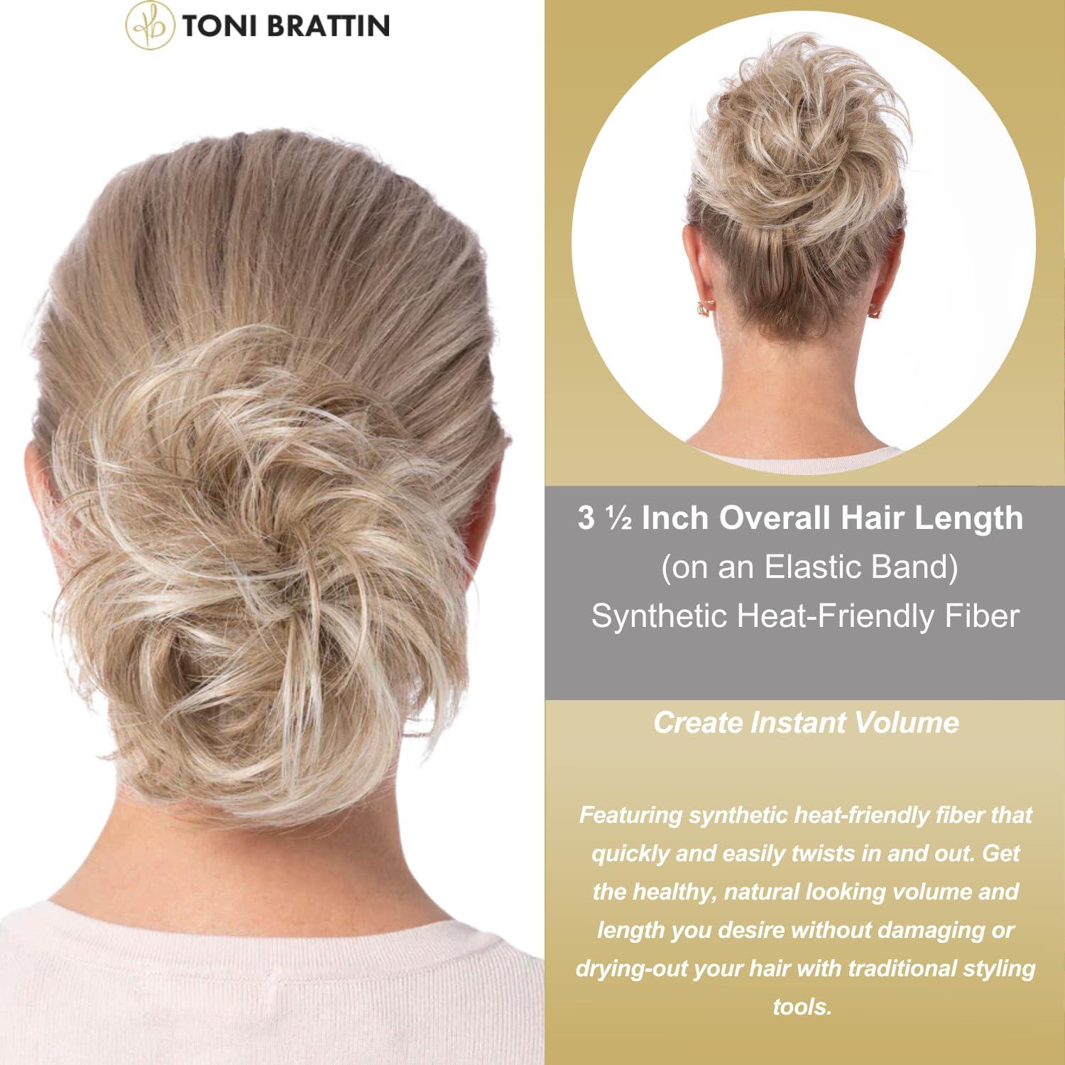 Toni Brattin Toni Brattin Twist Classic - Hair Piece Accessory - Instant Volume & Styling for Women - Wrap Around Short or Long Ponytail - Quick and Easy to Use Wrap Up Bun, Heat-Friendly Fiber (Black)