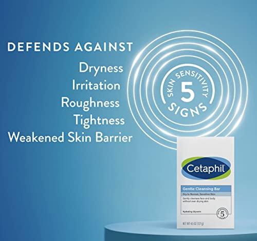 Cetaphil Cetaphil Gentle Cleansing Bar, 4.5-Ounce Bar (Pack of 6)