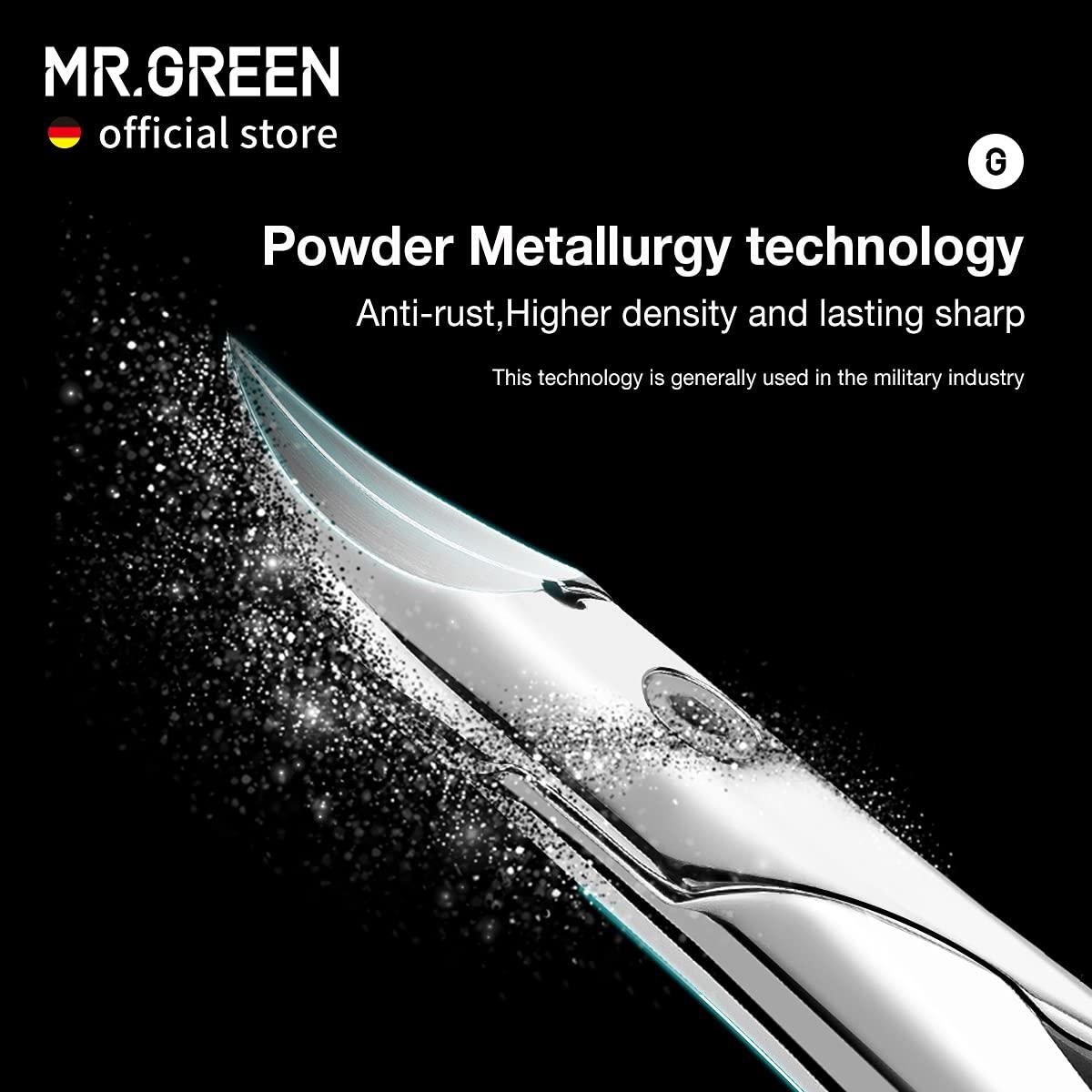 MR.GREEN MR.GREEN Nail Clippers Toenail Cutters Anti-Splash Professional Ingrown Thick Hard Nail Scissors Pedicure Tools Manicure Sets (Blue Handle)