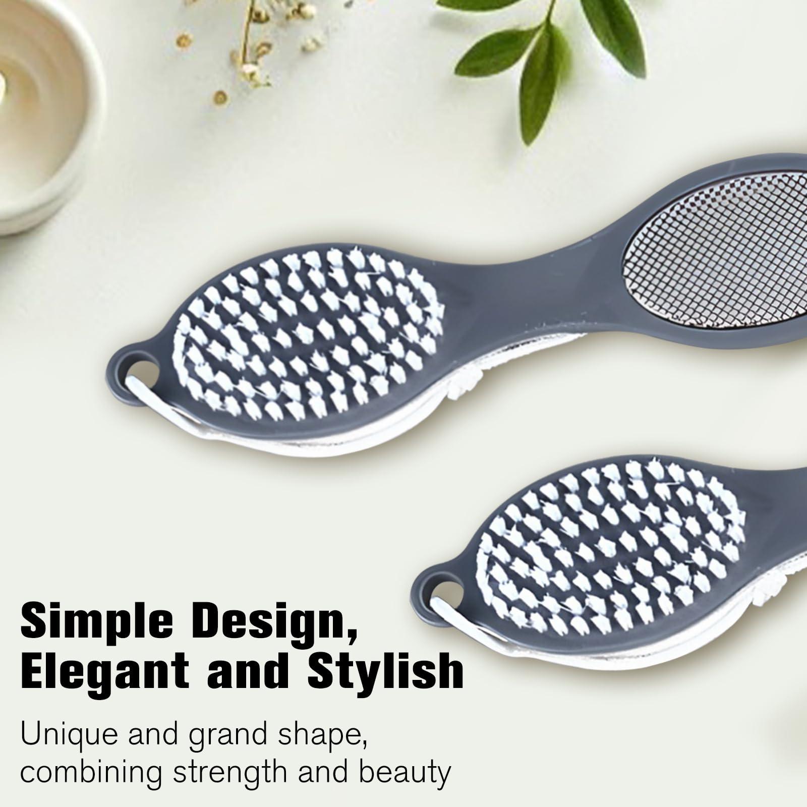 Jaasuee Grey Foot File Callus Remover - Versatile 4-in-1 Pedicure Tool Set with Foot Scrubber, Pumice Stone, Foot Rasp, and Sandpaper for Comprehensive Foot Care