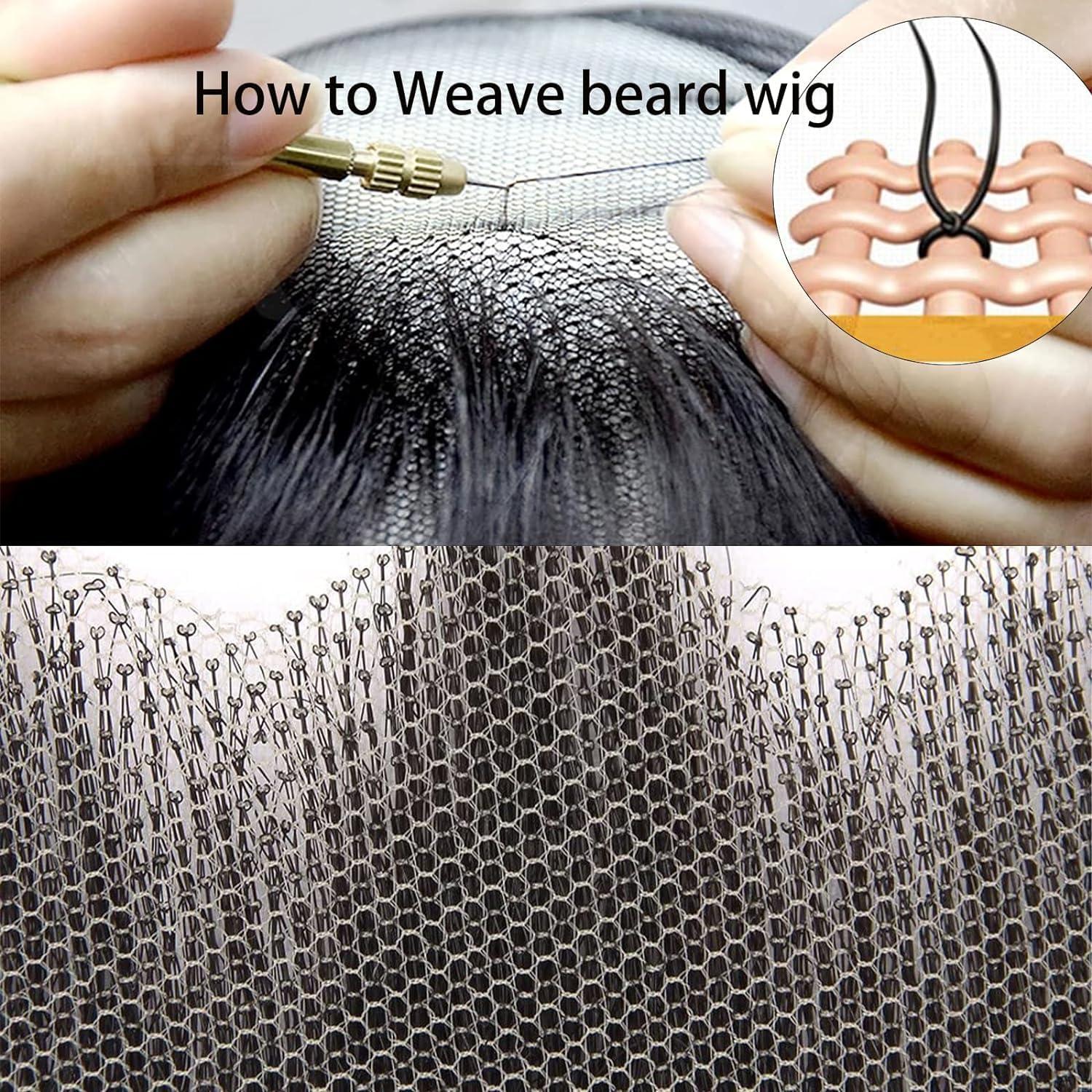 VIJIGIA Human Hair Full Hand Tied Realistic Fake Mustache Brown Human Hair Jack Sparrow Fake Beard Fake Goatee Costume Beard Fake Facial Hair Lace Beard for Women Halloween Funny Cosplay CostumeBROWN