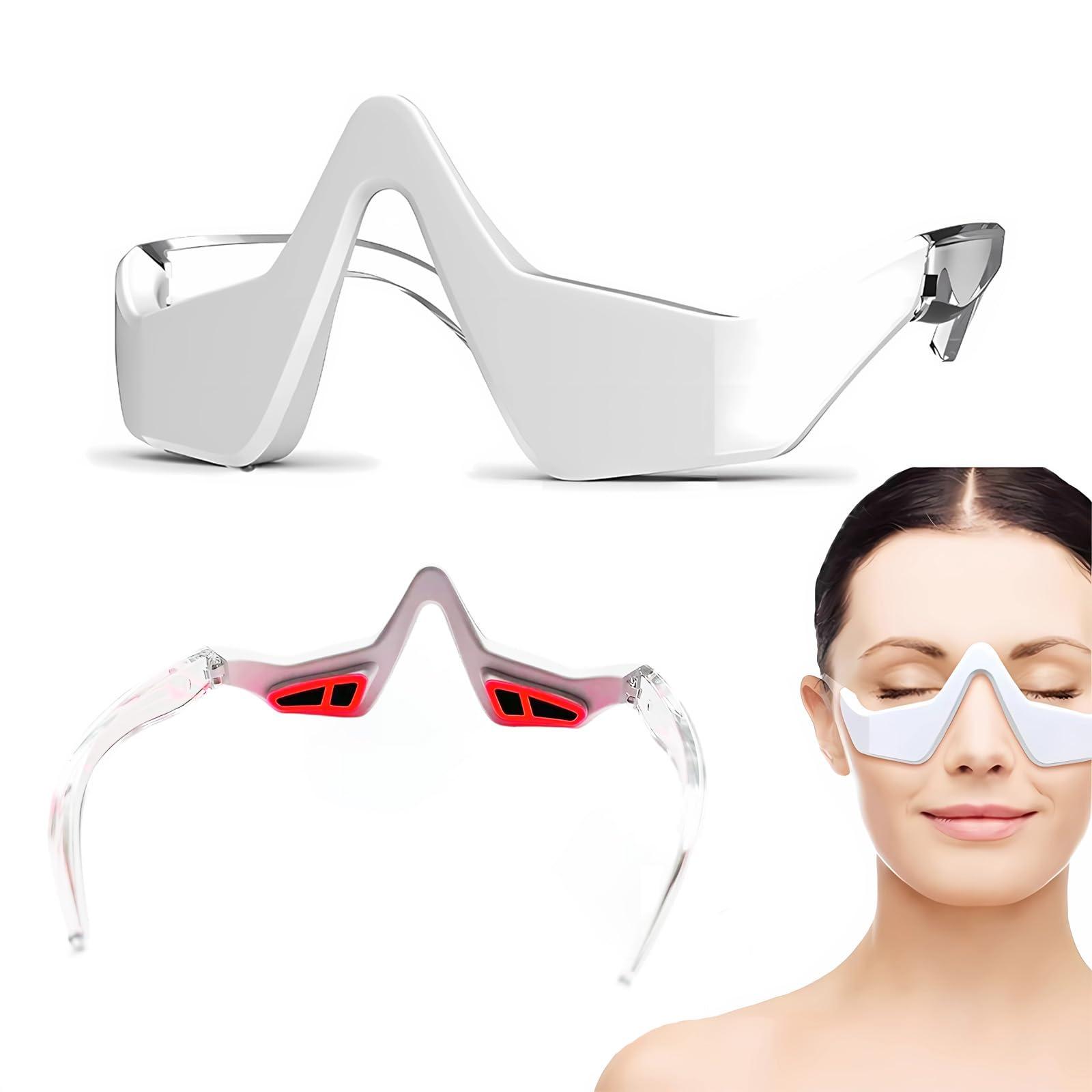 Generic Eye Bag Remover Glasses,Revital Eyes Red Light Glasses, Revital Eyes Red Light Glasses, Eye Beauty Glasses Eyes Bag Remover For Reduce Dark Circles And Wrinkles At Home, One Size