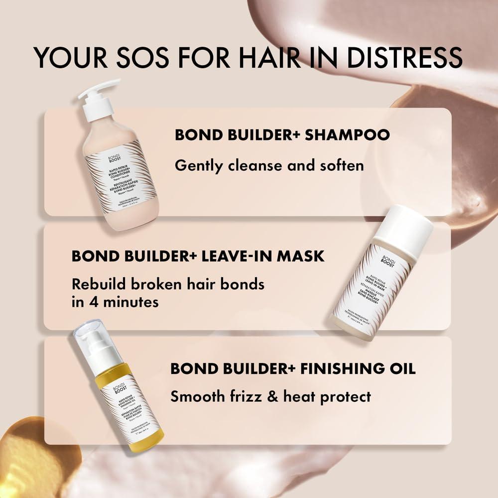 BONDIBOOST BONDIBOOST Rapid Repair Bond Builder + Finishing Oil [1.86 fl oz], Hair Oil for Damaged Hair, Strengthening & Nourishing Formula for Smoother + Healthier + Shinier Results