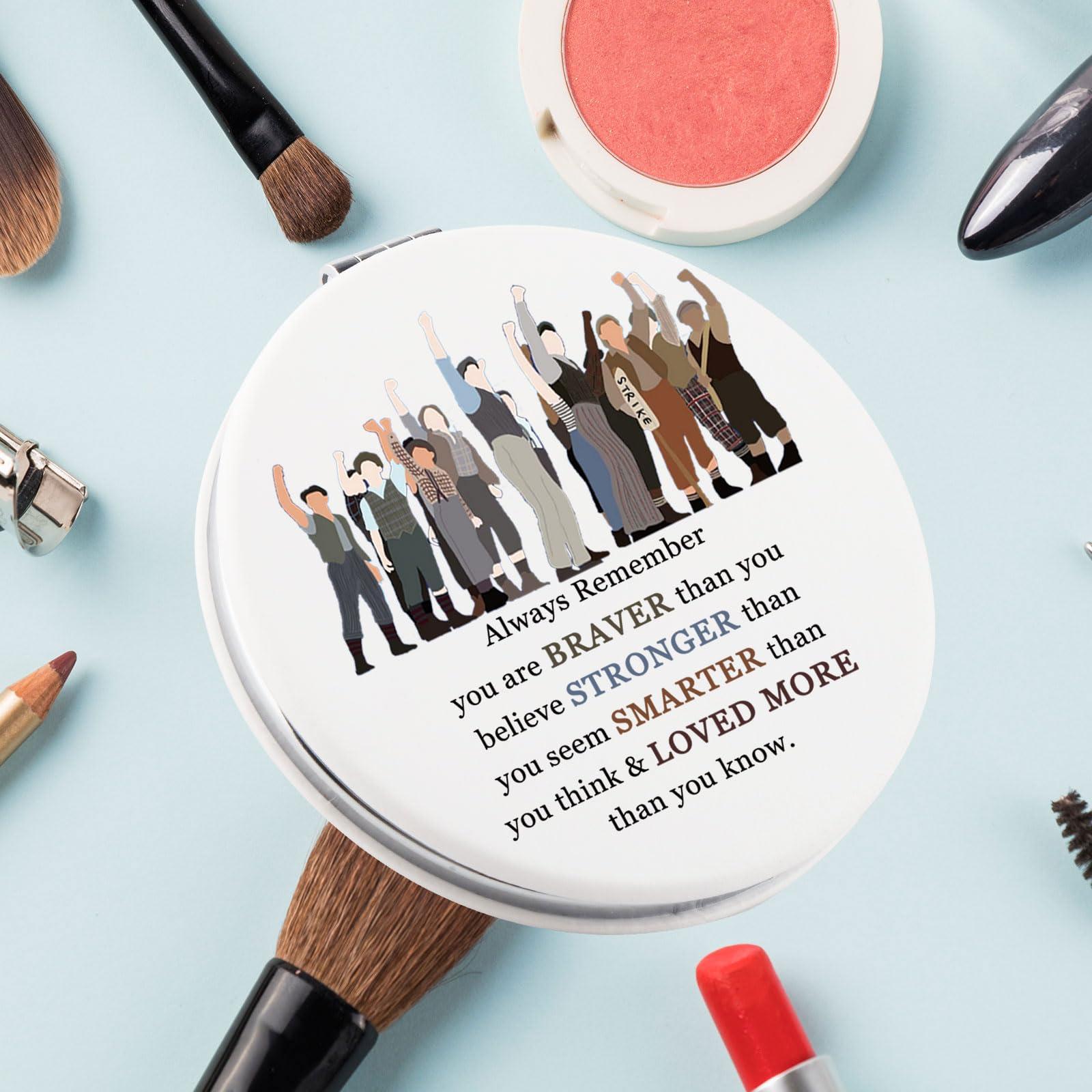 SEIRAA SEIRAA Newsies Musical Pocket Mirror Newsies Musical Gifts Newsies Musical Merchandise Newsies Musical Compact Mirror (Rise Up Hand)