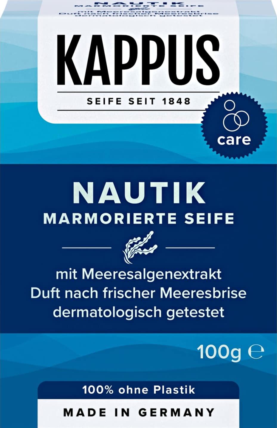Kappus Kappus 10x100g Nautical Soap - Marbled Soap with Seaweed Extract - Refreshing care for Hands and Body/Germany