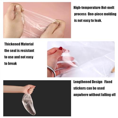 Rukinovi Rukinovi 100pcs Paraffin Bath Liners - Disposable Plastic Foot Covers for Moisturizing Foot Spa, Women's Feet Care Socks (Transparent)