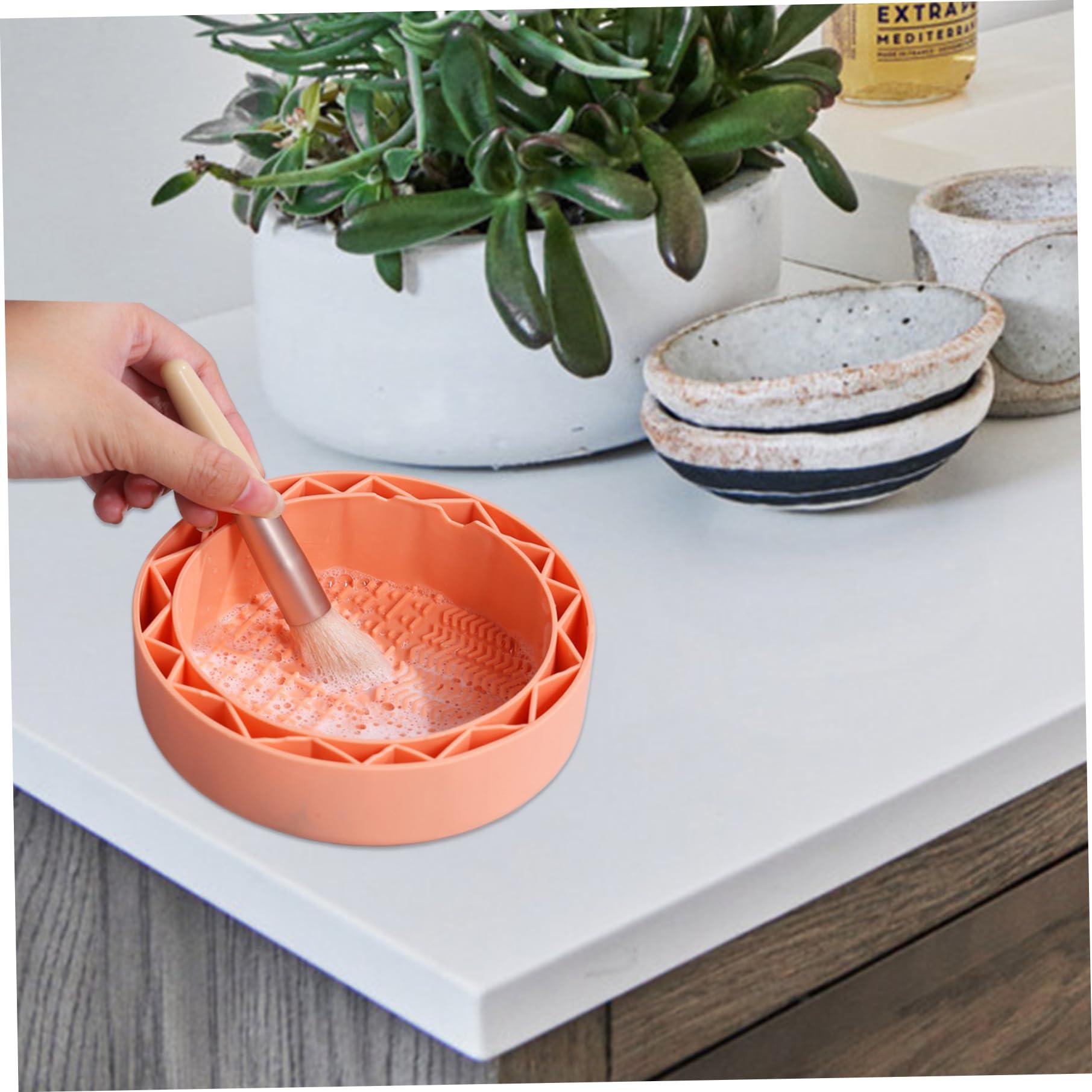 Kalastussaari Kalastussaari 3Pcs Makeup Brush Cleaner Mat 3 in 1 Brush Cleaning Mat, Cosmetic Brush Cleaner, Brush Drying Holder Organizer Portable Silicone Makeup Brush Cleaner