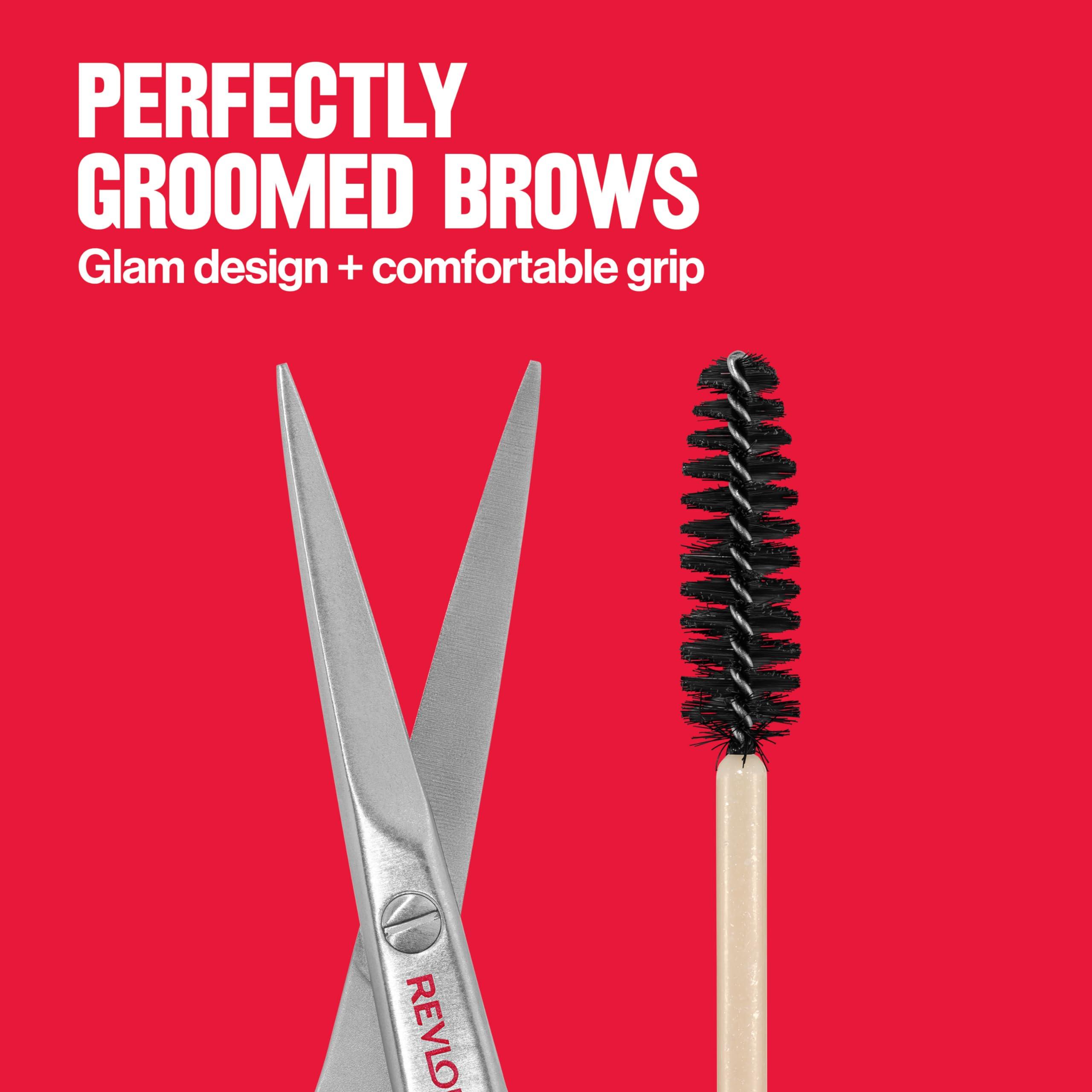 REVLON Revlon Designer Series Brow Set, Trimming and Shaping Eyebrow Kit with Scissors and Spoolie Brush, Easy to Use at Home or on The Go, 1 Count