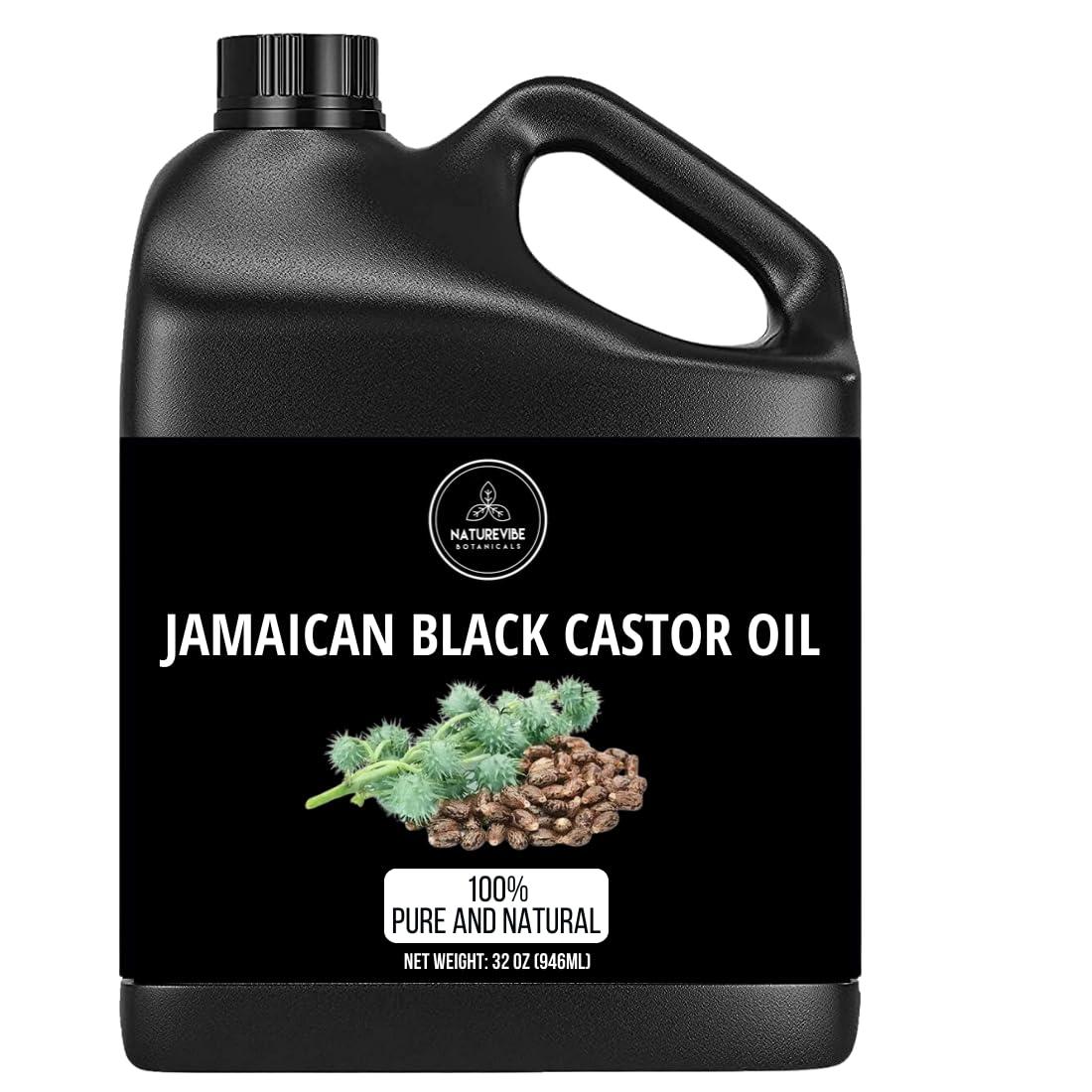 Naturevibe Botanicals Naturevibe Botanicals Jamaican Black Castor Oil 32 Ounces | 100% Pure and Natural | Great for Skin Care and Hair Care