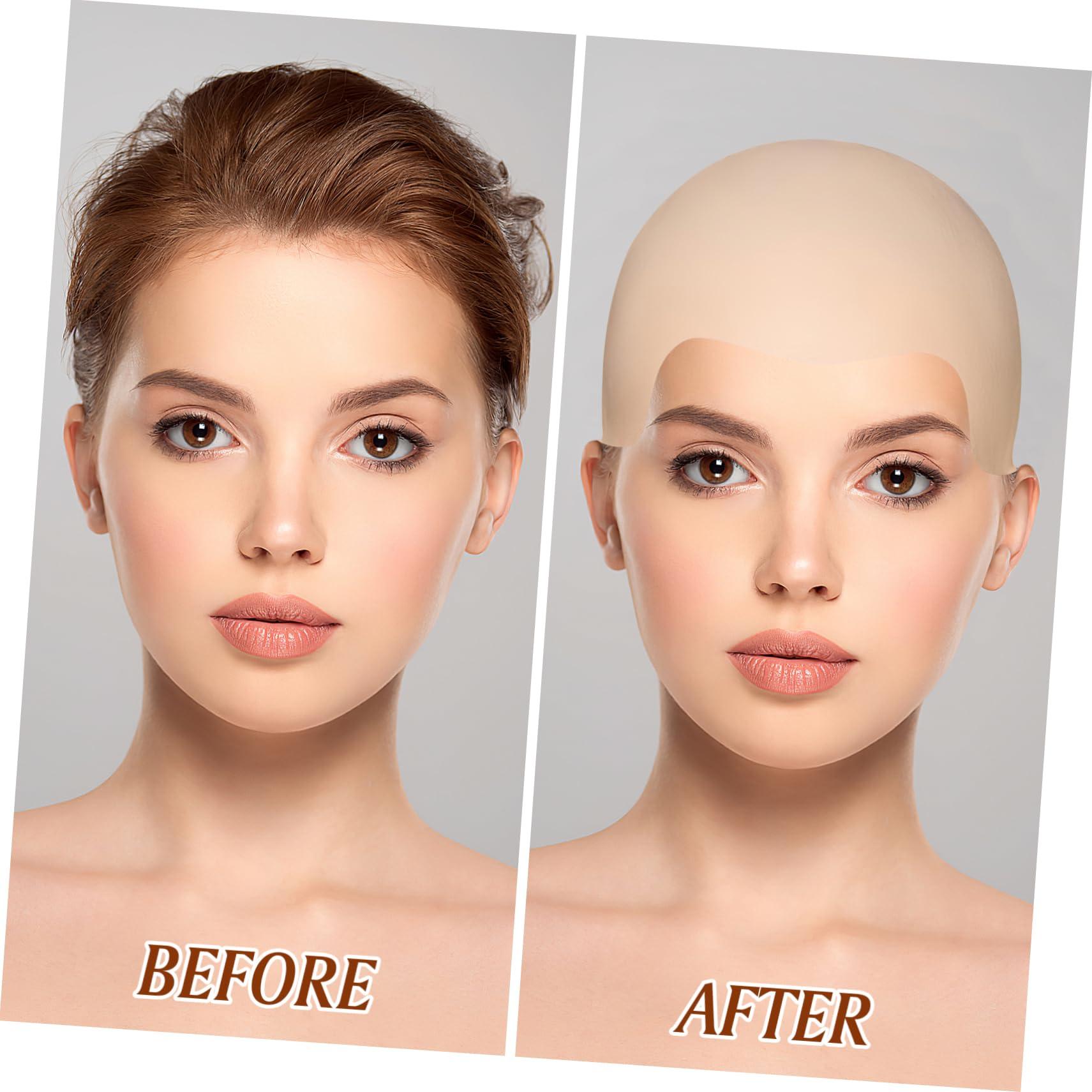 NOLITOY NOLITOY 3 Pcs Makeup Cap Halloween Bald Head Costume Bald Caps Makeup Wig Caps Cosplay Caps Wig Net Cap Costumes for Men Bald Wig Cap Scalp Headgear Man Emulsion