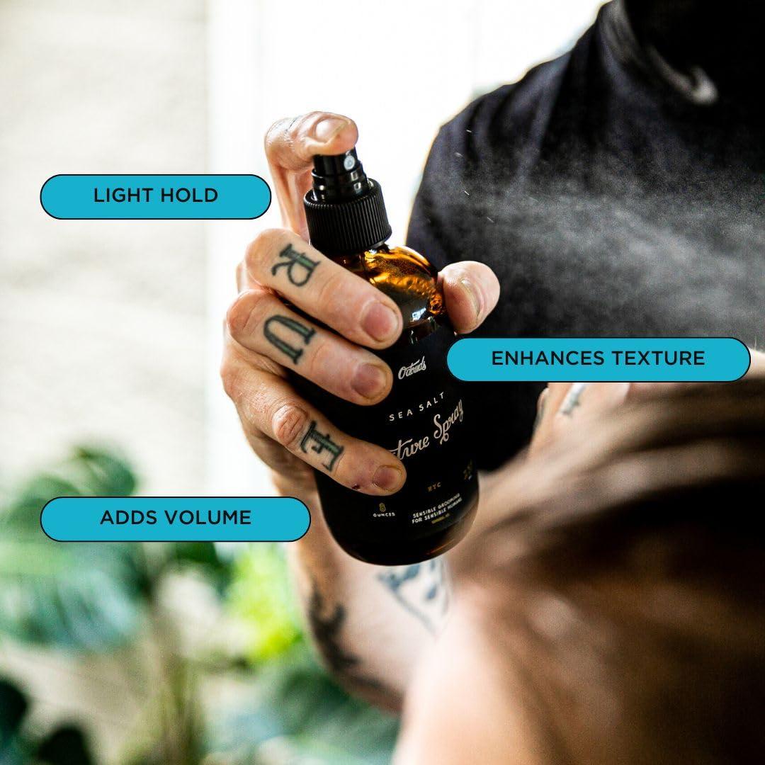 O'Douds O\'Douds Sea Salt Texture Spray for Hair - Adds Volume, Provides Lightweight Grip, Hold & Texture - Natural Finish with Green Tea & Bergamot Scent, 8 Ounce