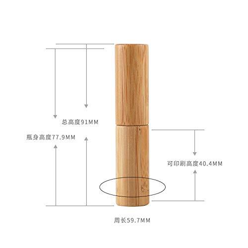 coinbuylot 10Pcs Empty 4g Natural bamboo DIY Lipstick Lip Balm Lip Tube Cosmetic Container
