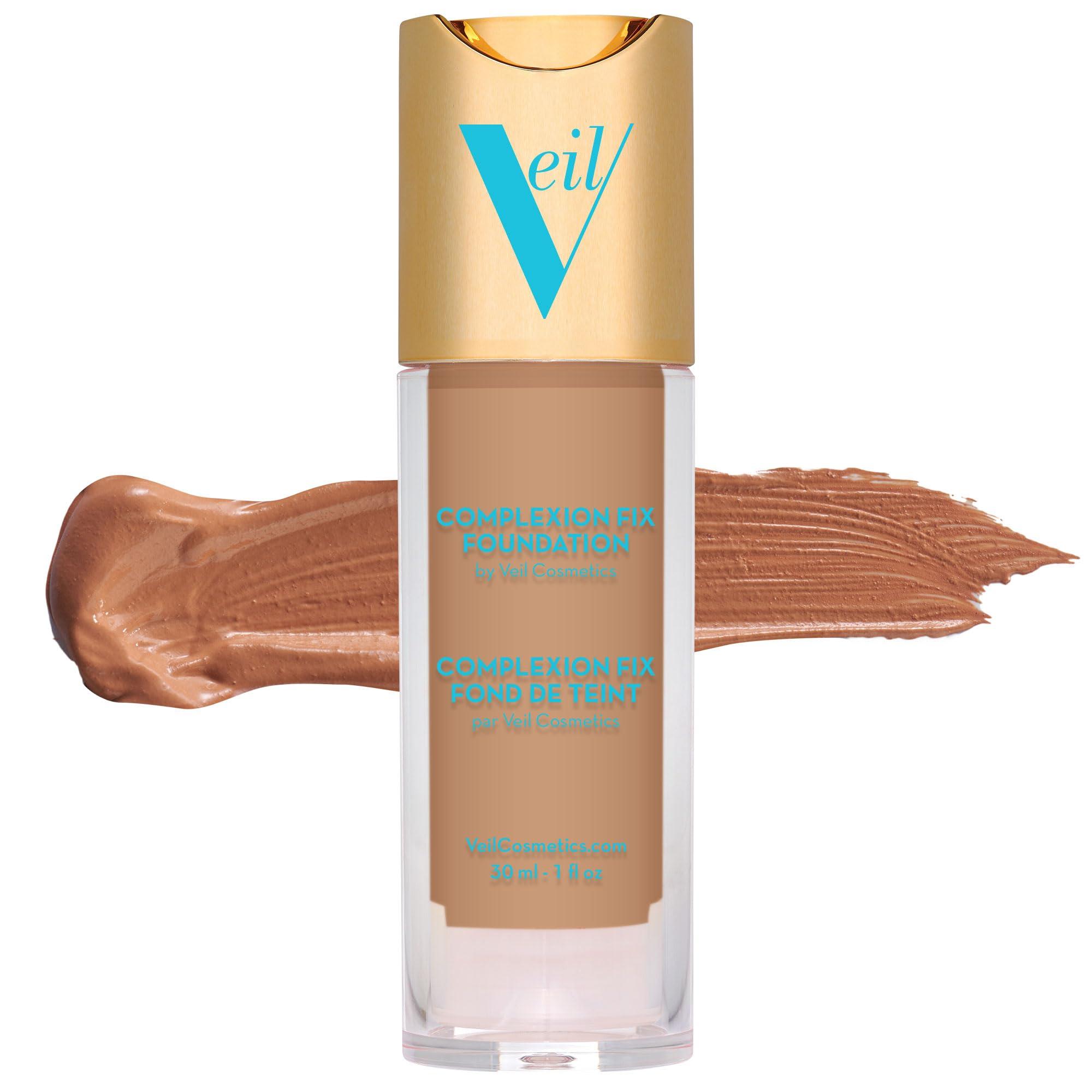 Veil Cosmetics Veil Cosmetics Complexion Fix Liquid Foundation  Buildable Coverage  Water-Resistant, Hypoallergenic, Oil-Free, Cruelty-Free & Vegan  Lightweight & Brightening  Long Lasting (3G Medium Gold)