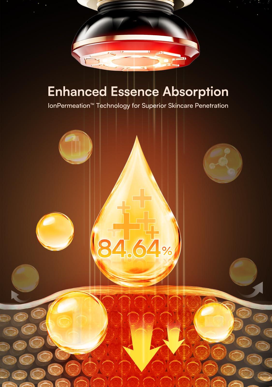 INIA INIA Microcurrent Facial Device Beauty Device with 1 Pcs 2.11 and 10.56 Fl Oz Conductive Gel for Facial and Body Skin Care