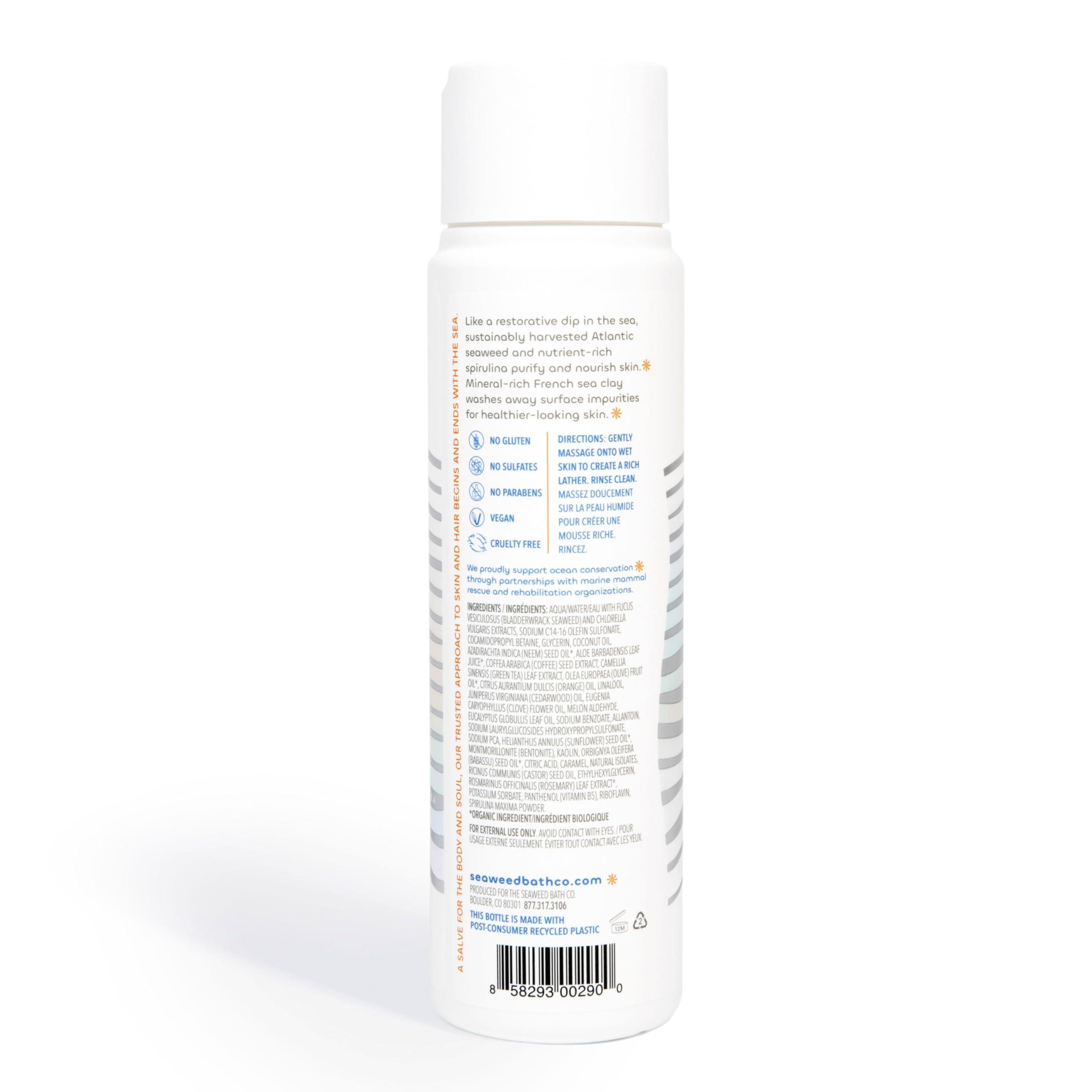 The Seaweed Bath Co. Seaweed Bath Co. Detox Body Wash, Orange Cedar Scent, 12 Ounce, Shower Gel for Men & Women, Vegan, Paraben Free, Sulfate Free, Cruelty Free