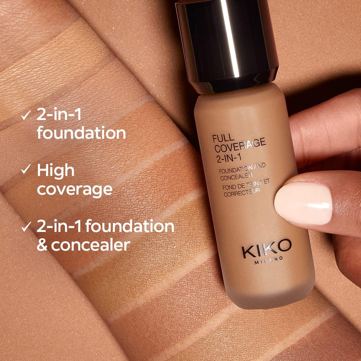 KIKO Milano KIKO Milano Full Coverage 2-In-1 Foundation & Concealer N120, 2 In 1 Foundation And Concealer, Superior Coverage
