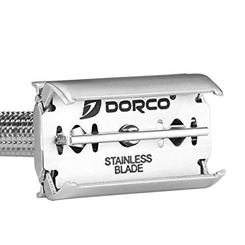 ASSURED 2 Pieces of Assured Stainless Steel Double Edge Safety Razors with 10 Asured blades & 10 Doroco blades