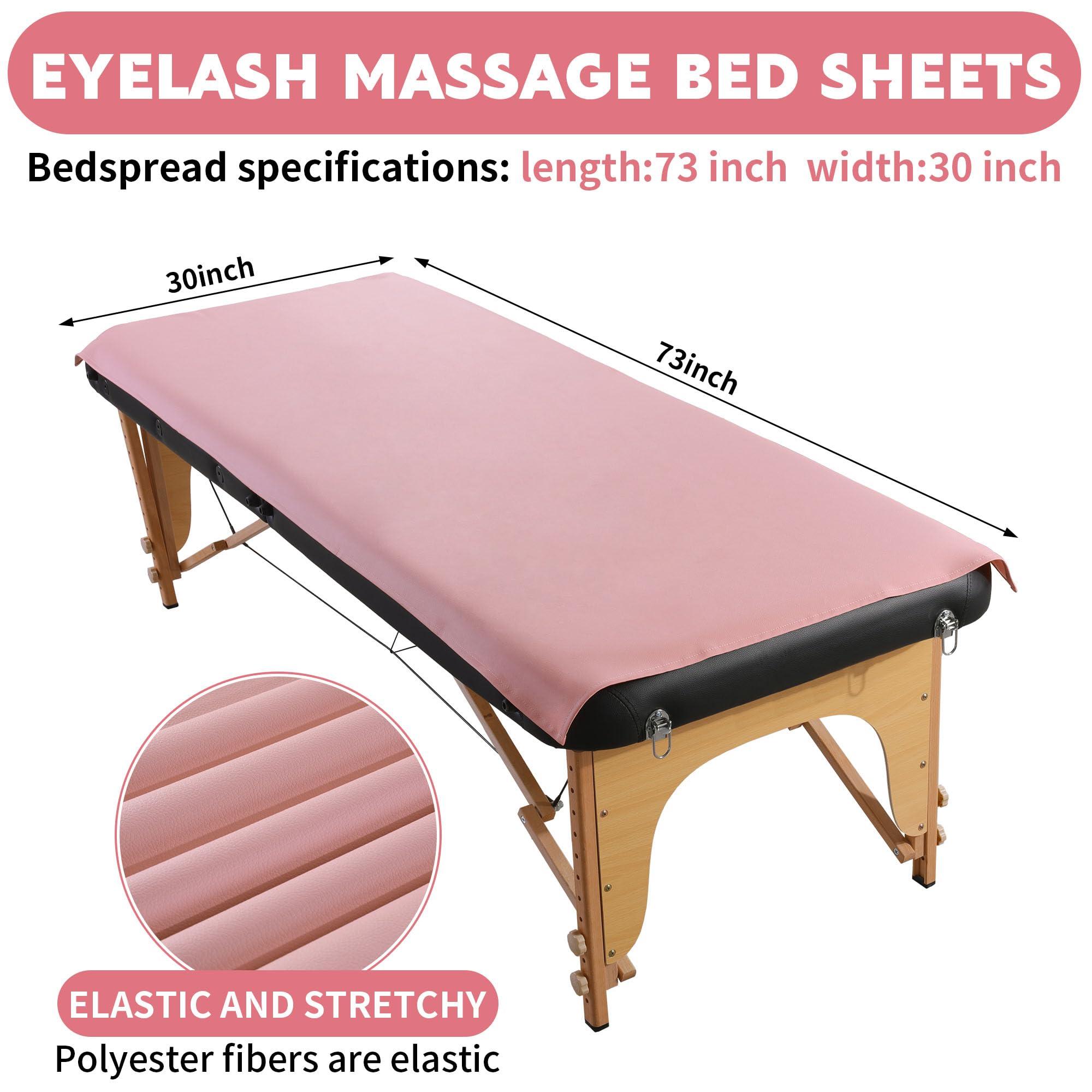 BALAPET BALAPET Lash Bed Sheets Non-Sticky Sugaring and Waxing Pad Wipeable and Waterproof PU Leather Massage Table Cover Suitable for Grafting Eyelash Beds Massage Tables,SPA,Beauty(Pink)