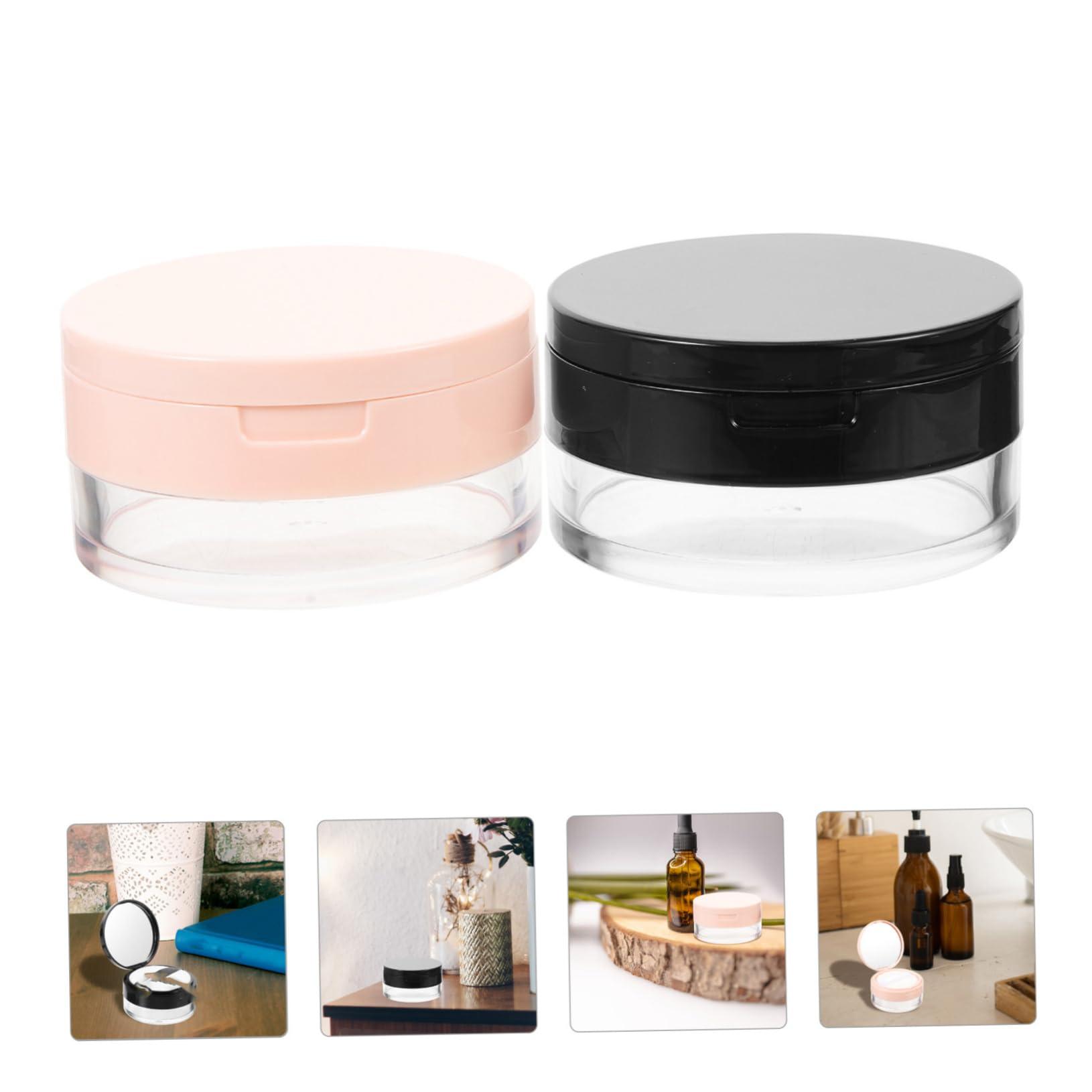 WOONEKY WOONEKY Empty Powder Box Small Powder Container for Body Powder Makeup Powder Refillable Travel Accessory