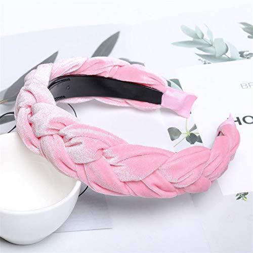 HLSSE Korean Fashion Solid Velvet Fabric Braid Headband With Teeth Women For Hair Accessories Twists Hairband Girls Wide Hair Hoop B COTTON