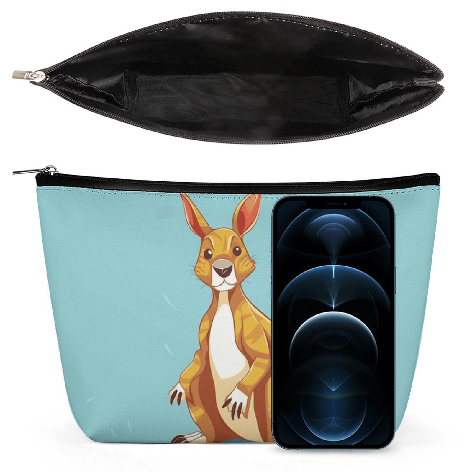 KLWQR KLWQR Funny Cartoon Kangaroo Zoo Makeup Bag for Purse Waterproof Cosmetic Bags Makeup Pouch with Zipper Travel Toiletry Bag Organizer for Women Ladies