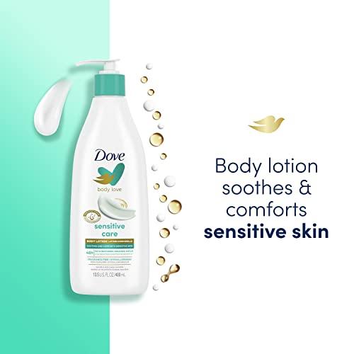 Dove Dove Body Love Sensitive Care Body Lotion Pack of 3 Soothes and Comforts Sensitive Skin Hypoallergenic Lotion with Restoring Ceramide Serum 13.5 oz